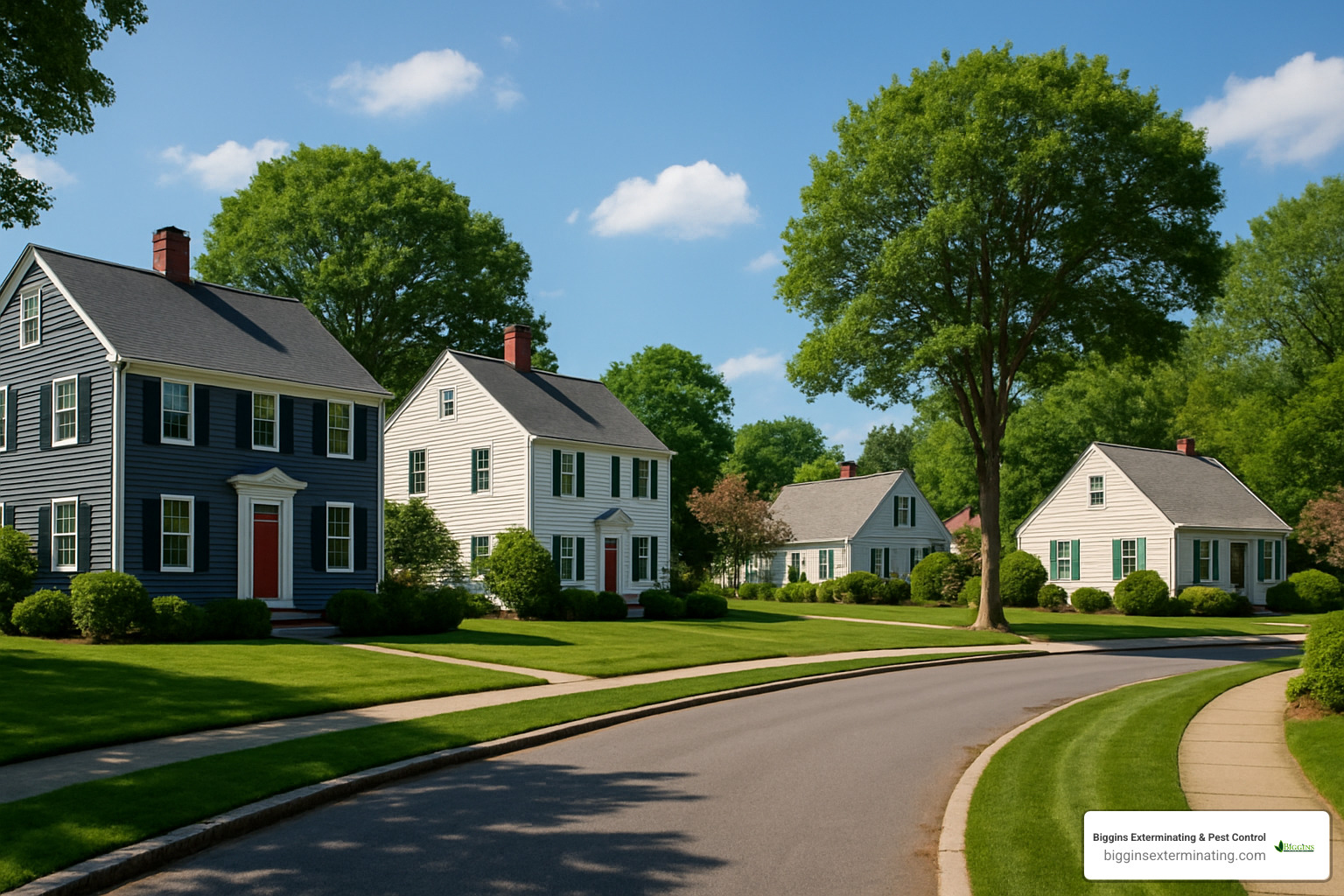 Pest-free Andover neighborhood with well-maintained homes - Pest Home Insepction Anodver MA