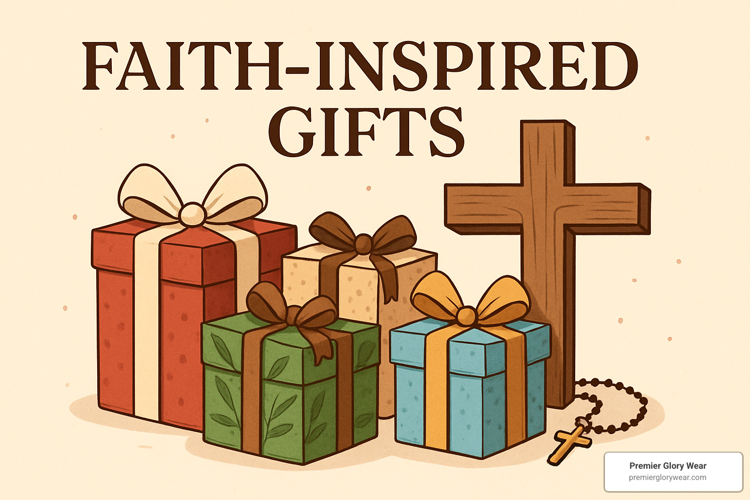 beautiful display of various faith inspired gifts arranged by occasion - Faith inspired gifts