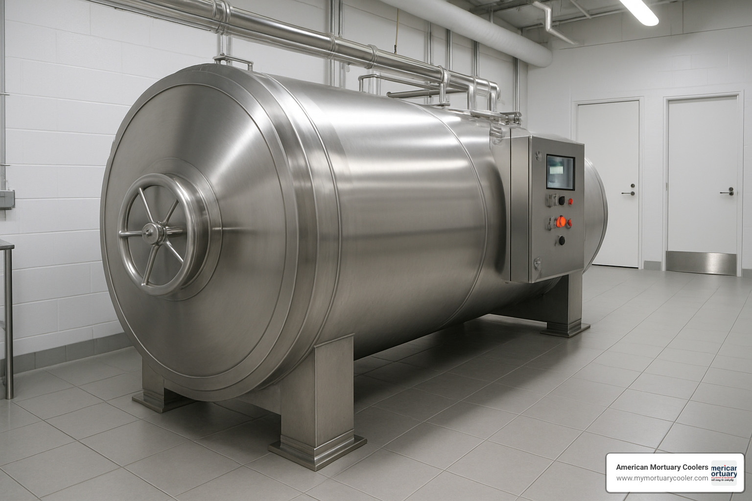 stainless steel composting vessel used for human composting - composting bodies instead of cremation