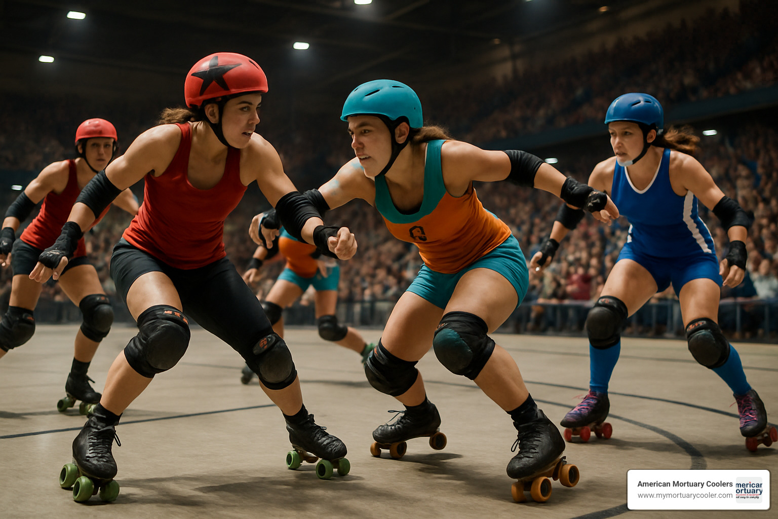 modern roller derby match - roller ball 