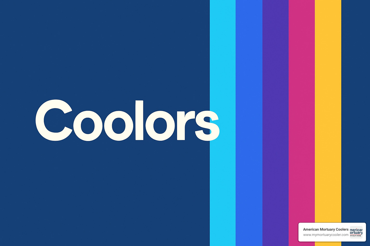 Coolors web generator interface displayed on laptop screen showing five-color palette with adjustment controls - coolrs