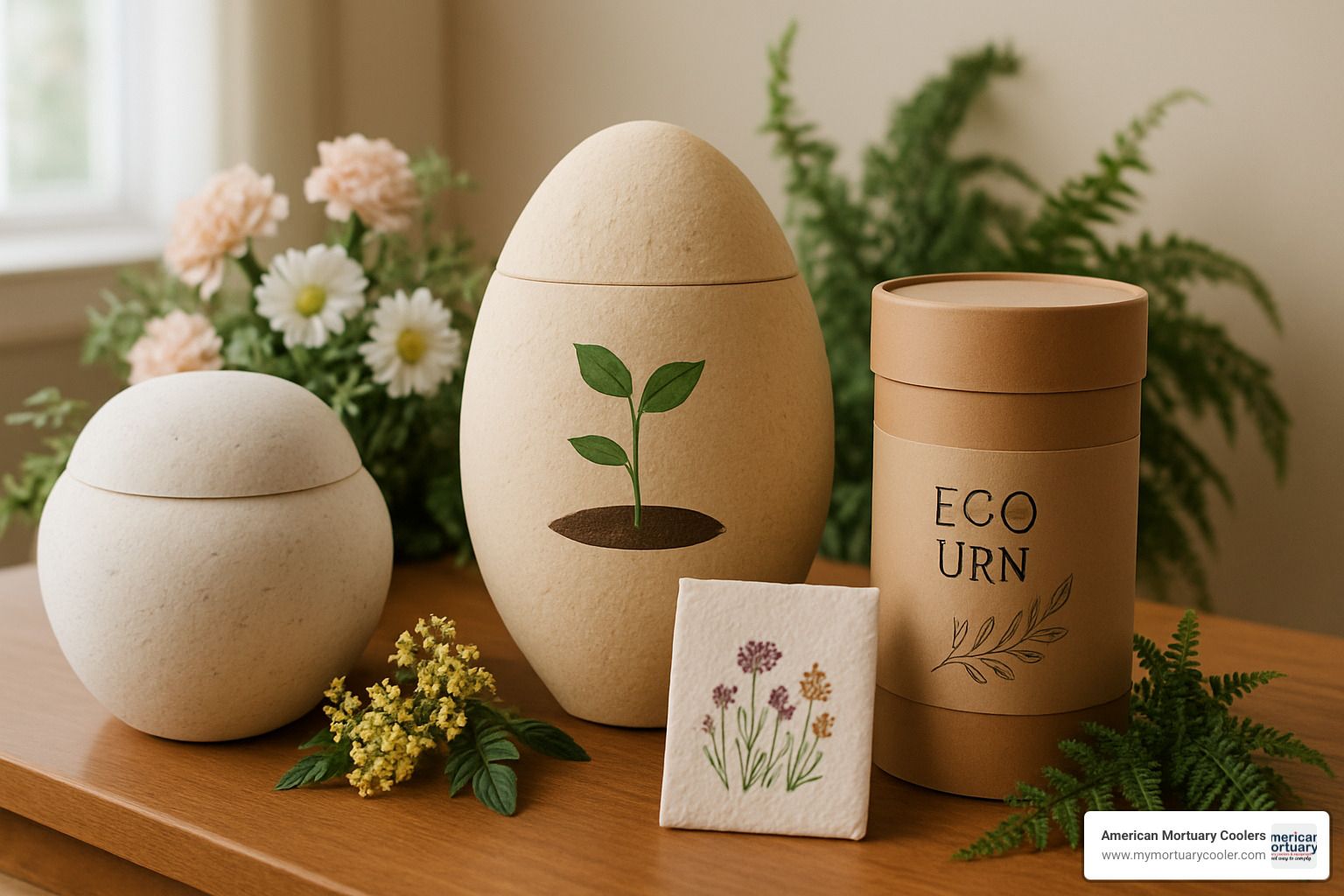 eco-friendly cremation urns and biodegradable memorial products - funeral director equipment and supplies