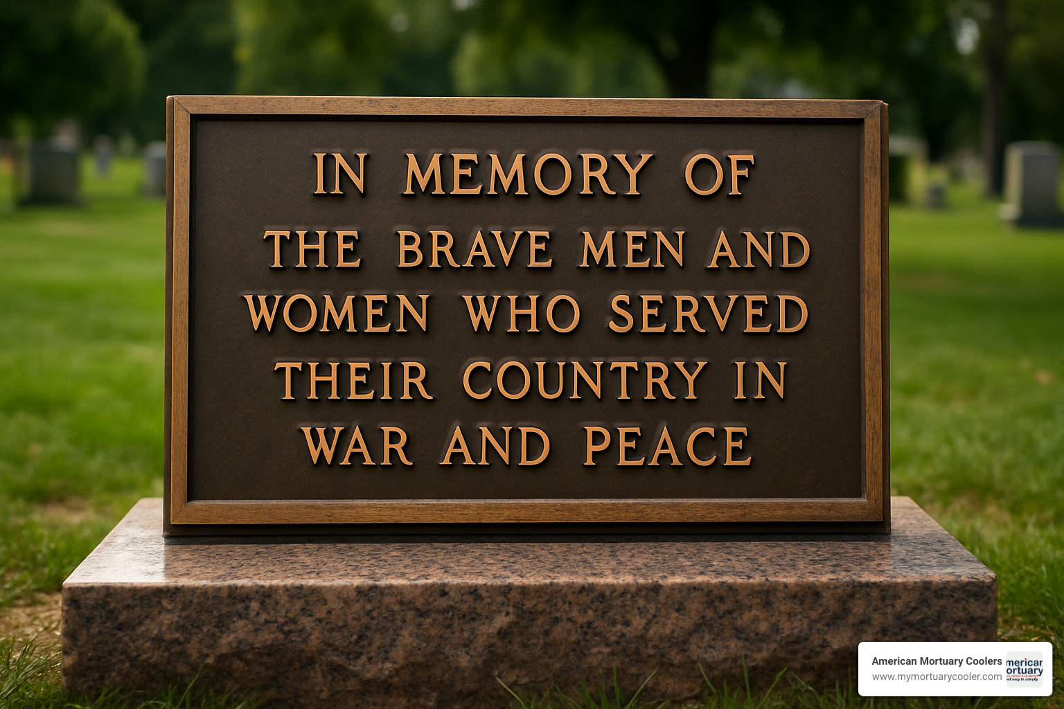 bronze memorial plaque mounted on granite base - metal headstones for graves