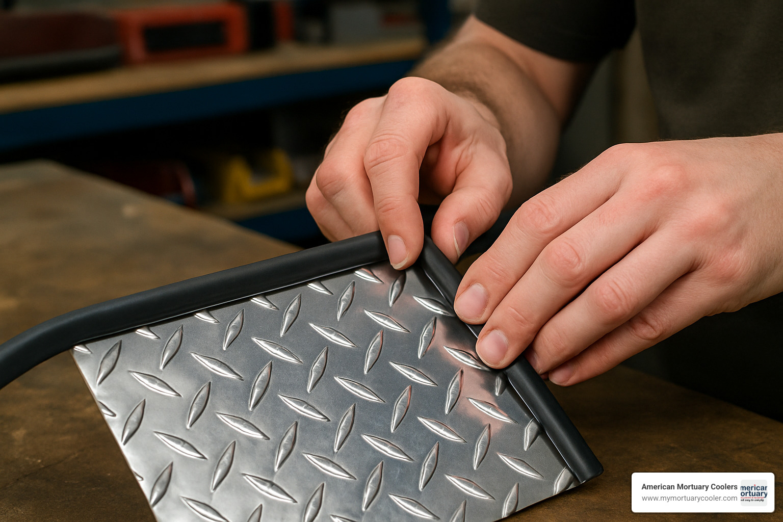 Vinyl edge molding installation on diamond plate - diamond plated metal sheets