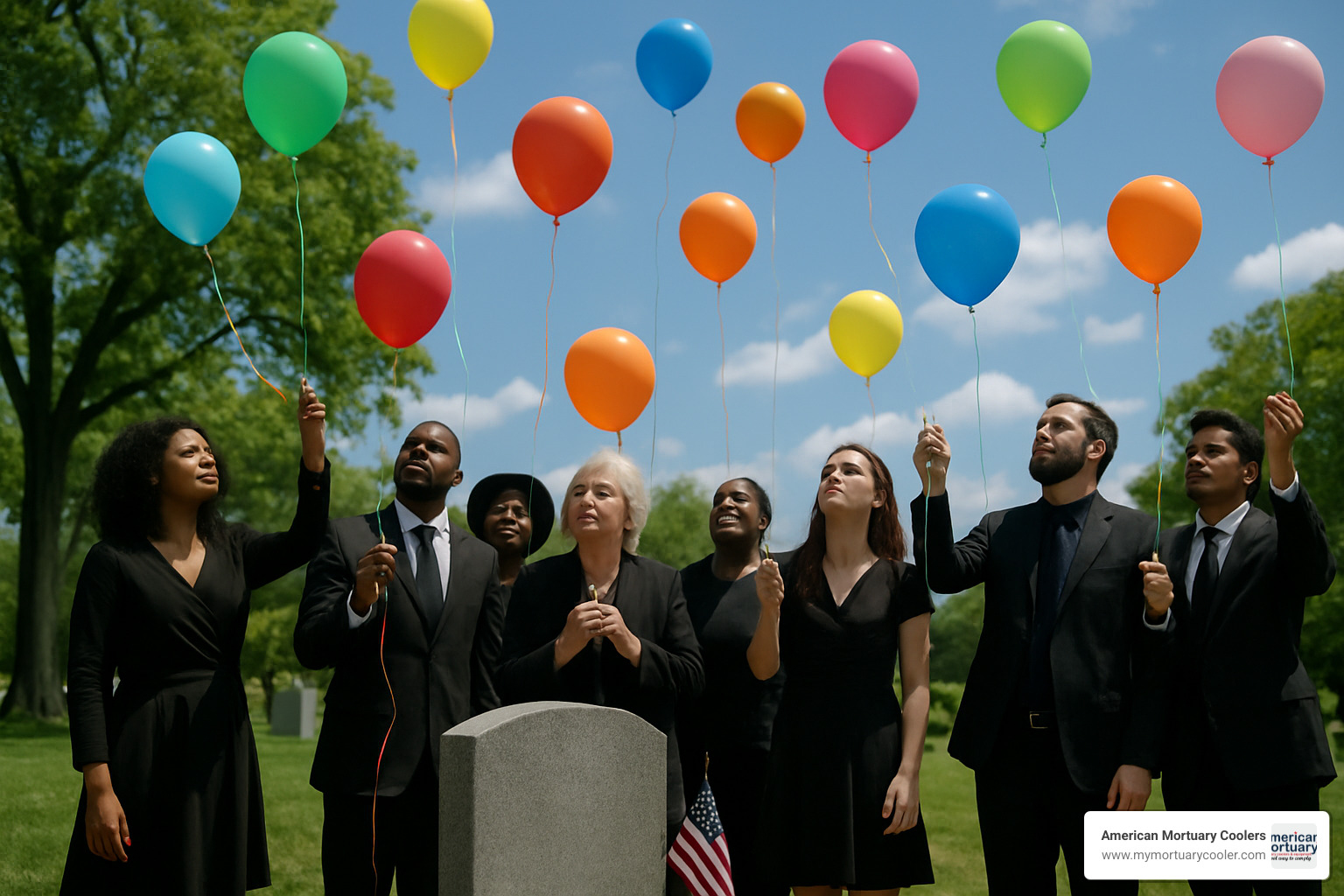 balloon release ceremony - american funeral