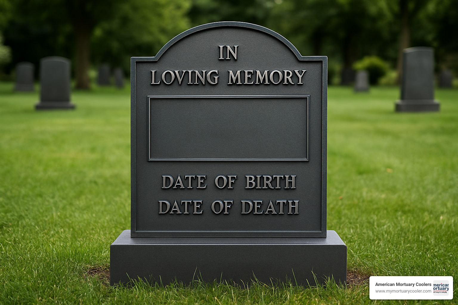design proof mockup showing customization options - metal headstones for graves