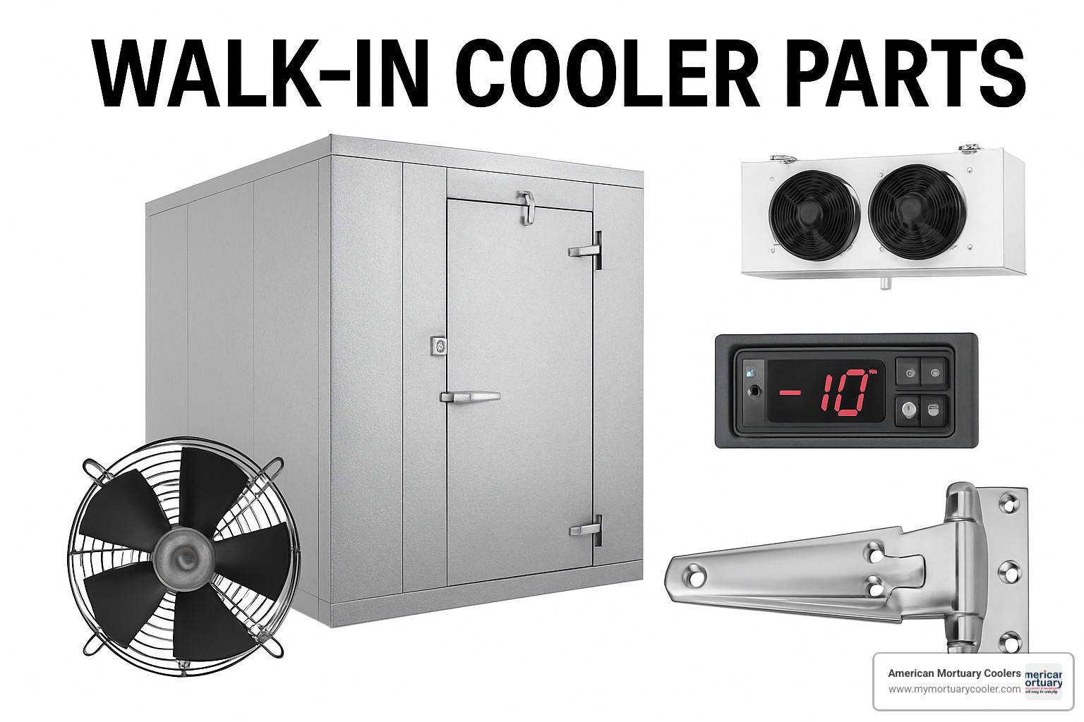 boxed walk-in cooler replacement parts ready for shipping - walk-in cooler parts