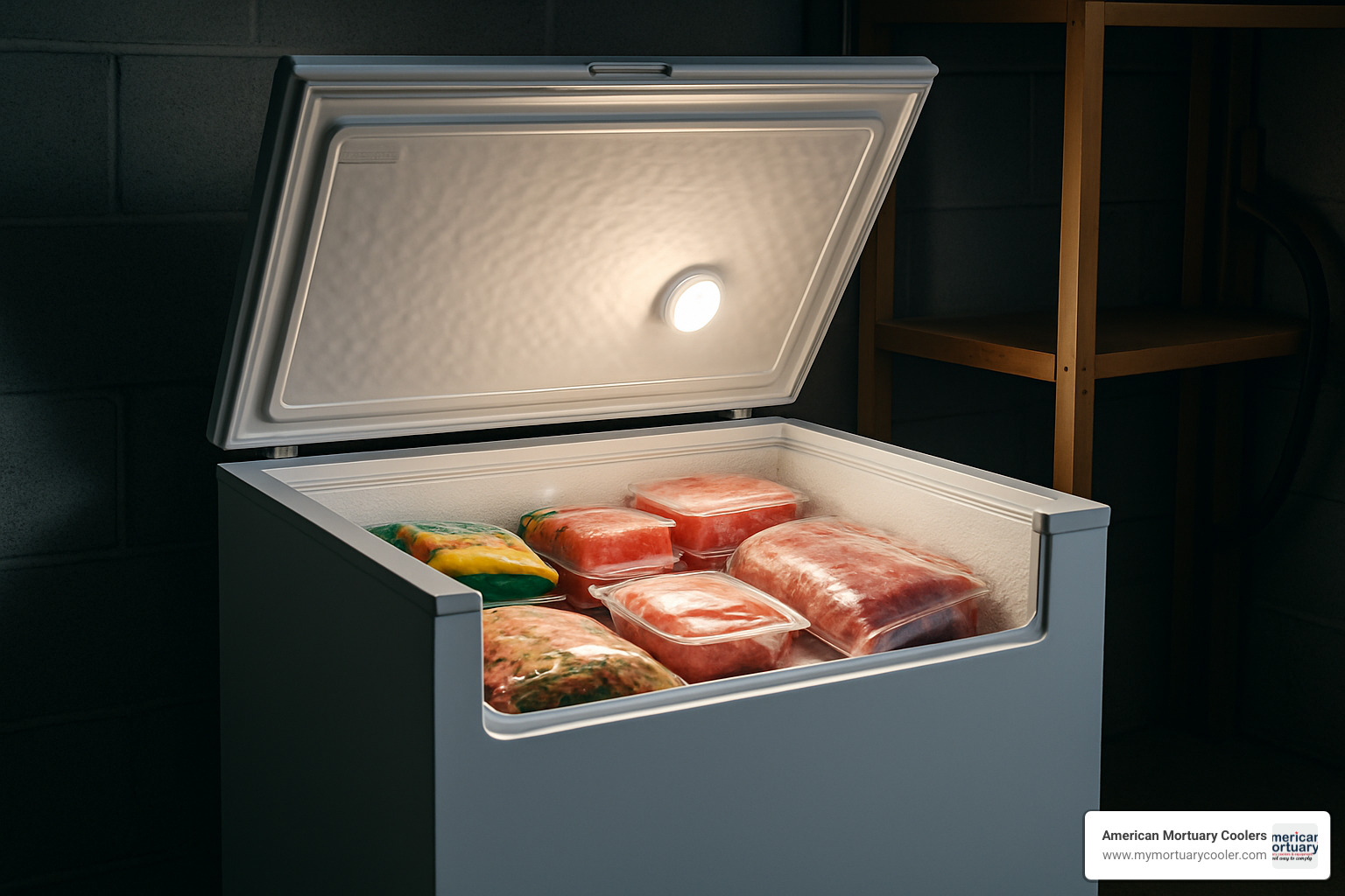 Motion sensor LED light mounted in chest freezer - why don't freezers have lights