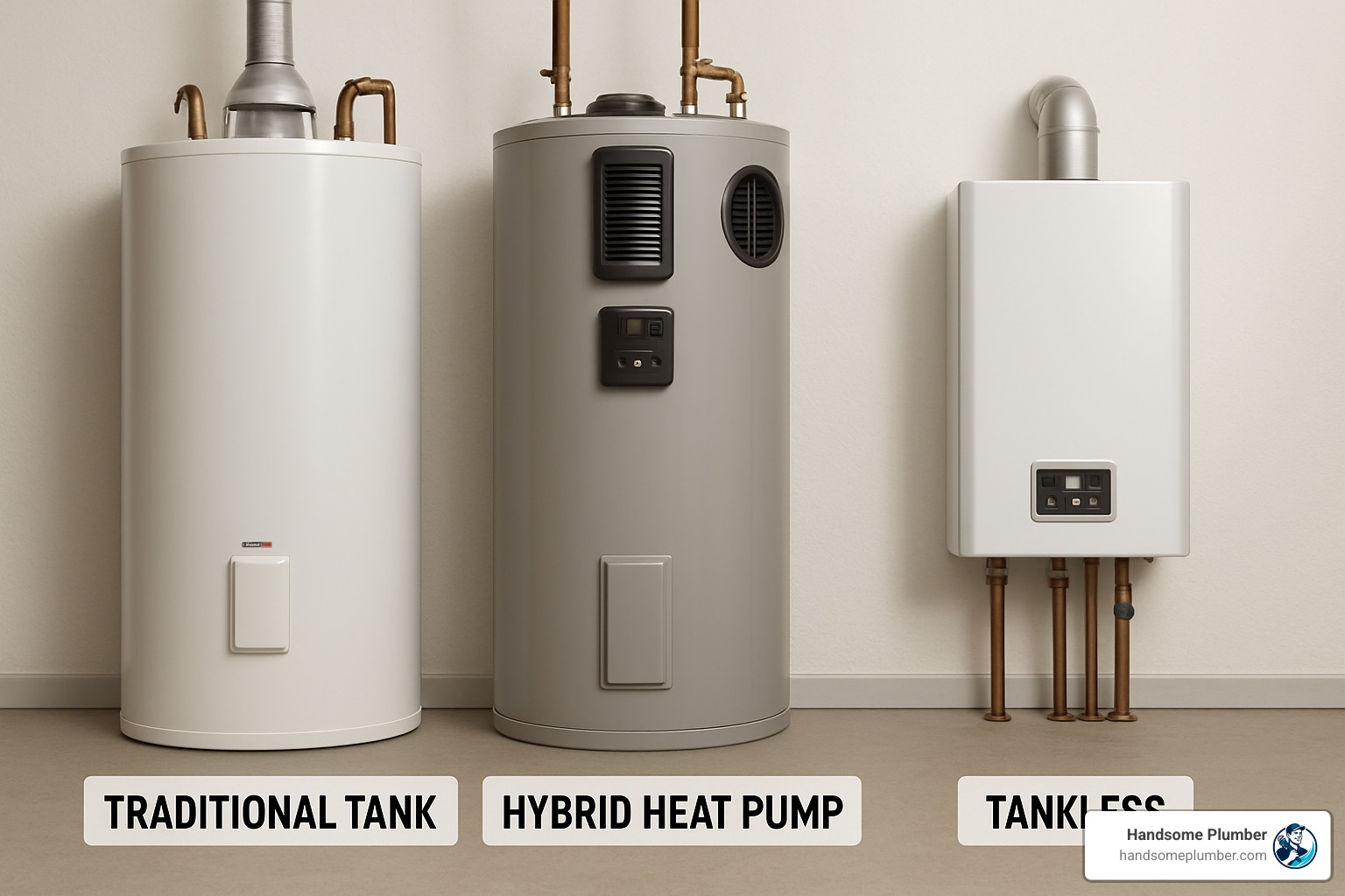 comparing different types of water heaters - water heater repair