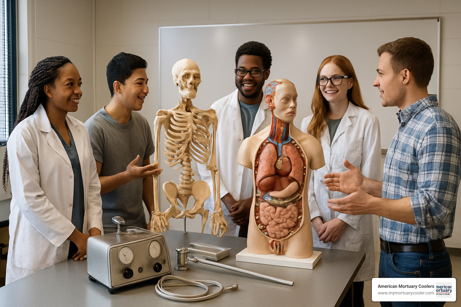 classroom setting with mortuary science students - mortuary science courses