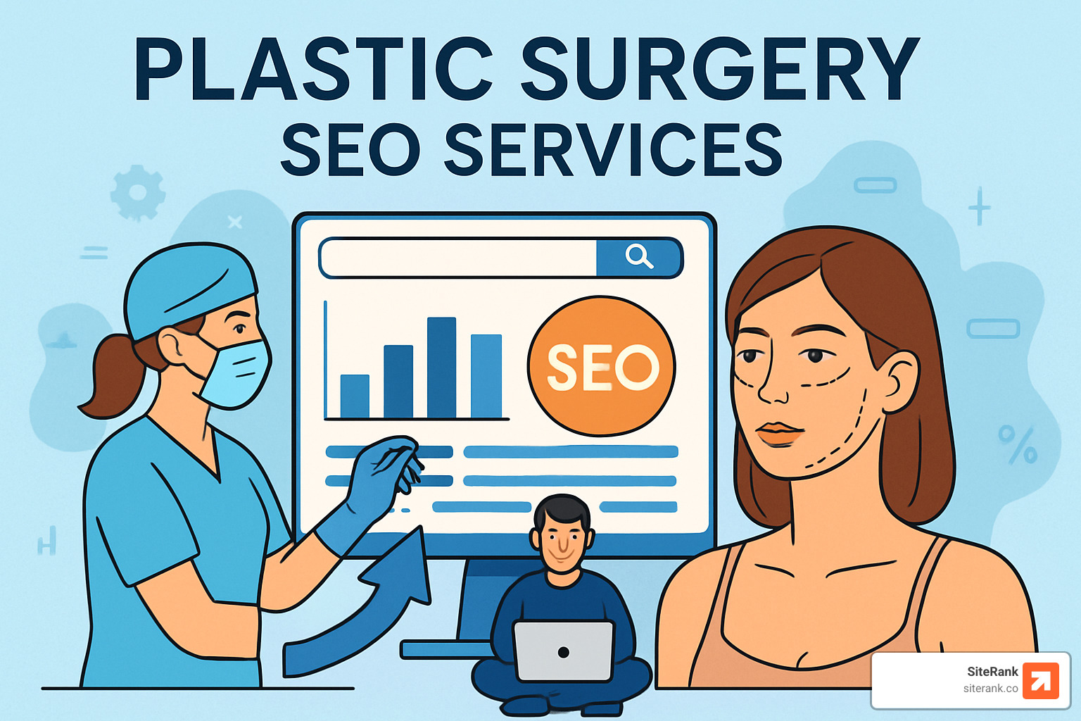 plastic surgery practice analyzing SEO performance - plastic surgery seo services