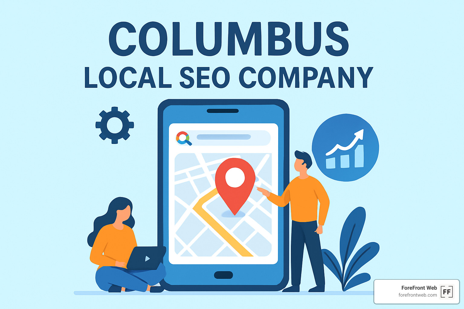 Google Map Pack results showing local business listings - columbus local seo company
