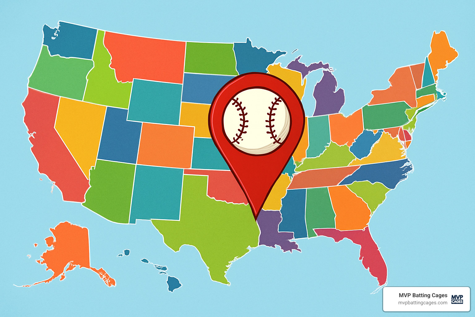 map pin with baseball icon - baseball camp for 7 year olds