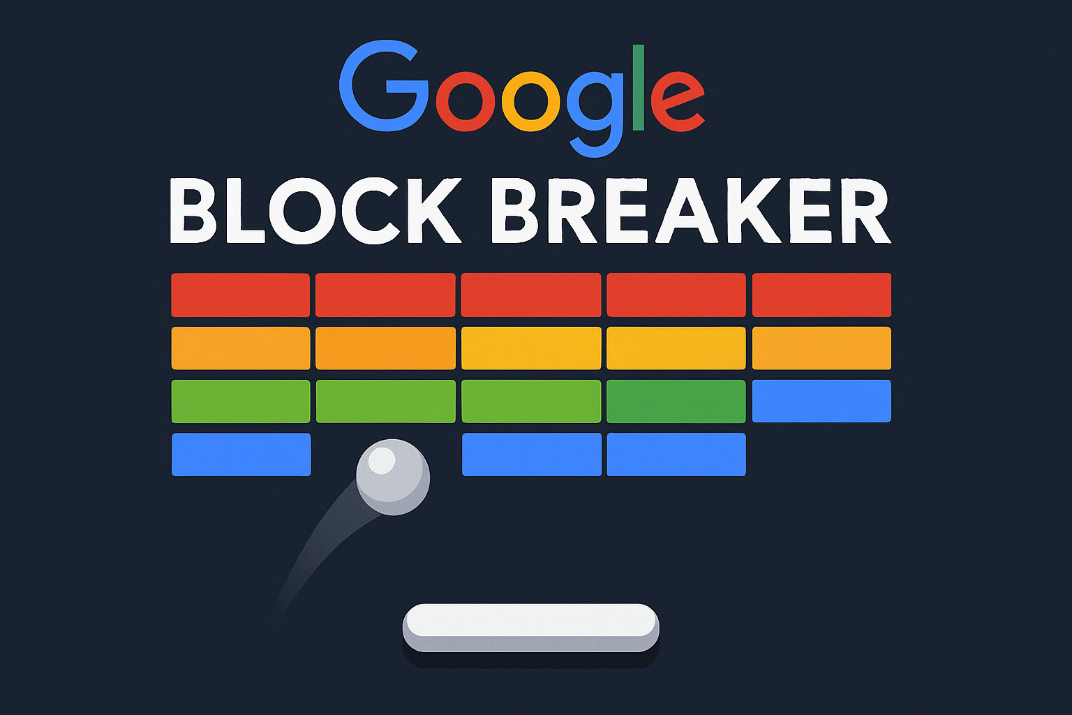 Google search results showing Block Breaker game card with play button - google block breaker