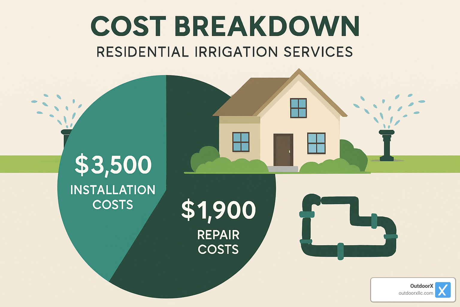 cost breakdown chart for irrigation services - landscape sprinkler companies near me