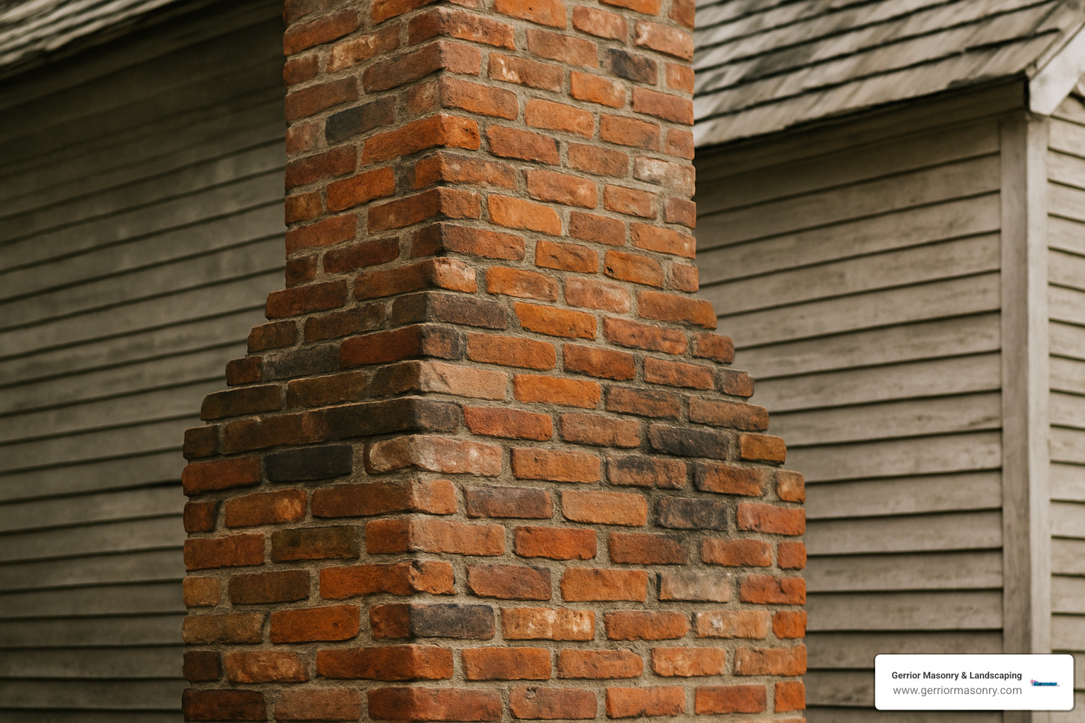 Vintage-style chimney bricks showing weathered textures, varied colors, and traditional sizing typical of historic New England homes - chimney brick