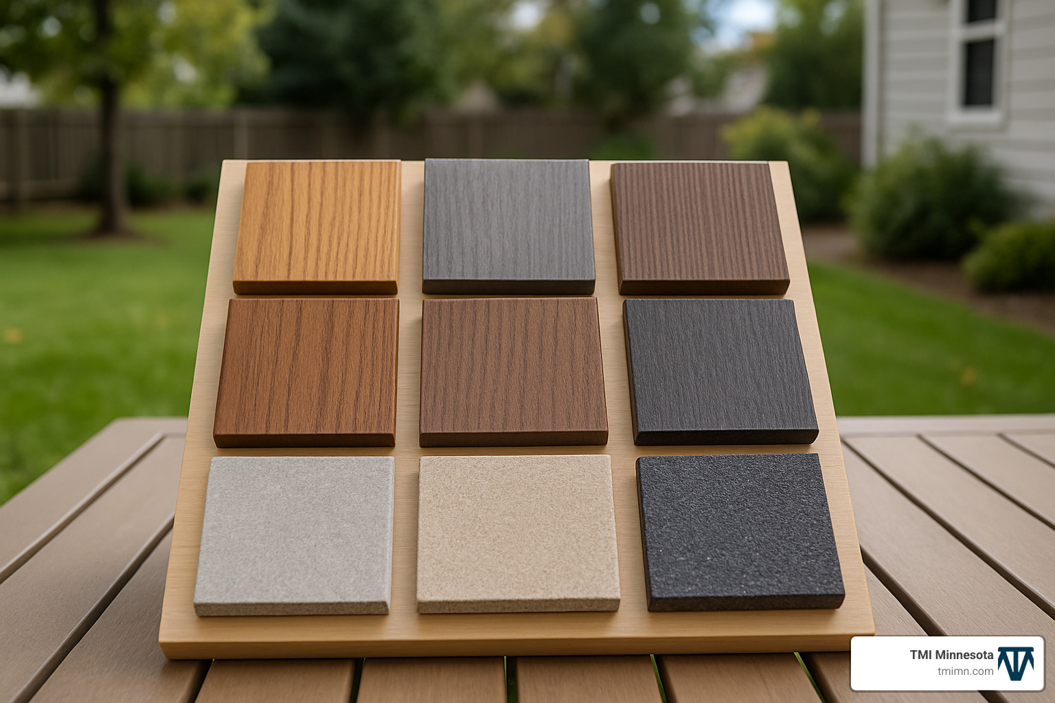 material swatch board - custom outdoor living areas