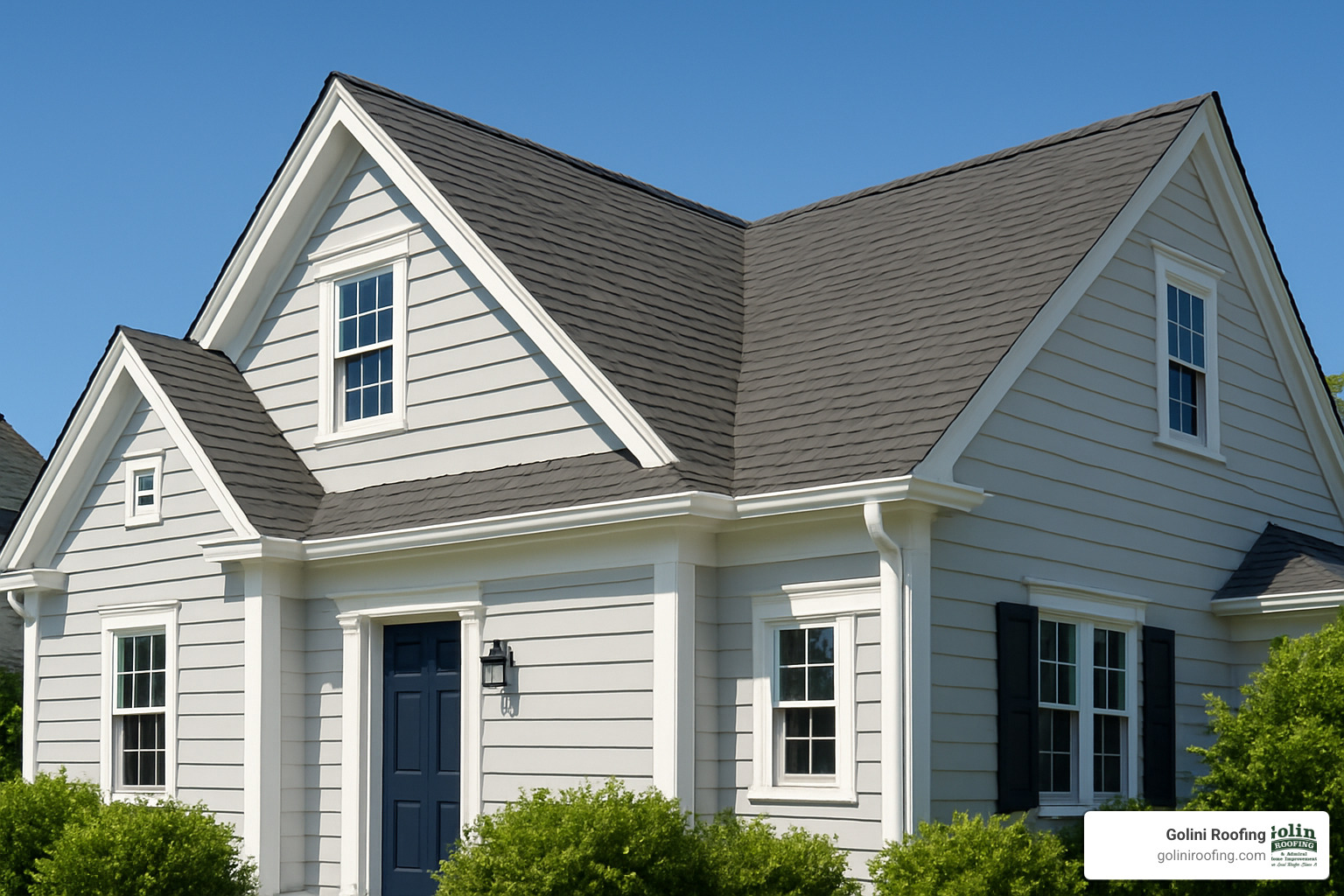 Beautiful newly restored roofline showing clean gutters, fresh paint, and properly maintained roof tiles - roof and gutter repairs ipswich