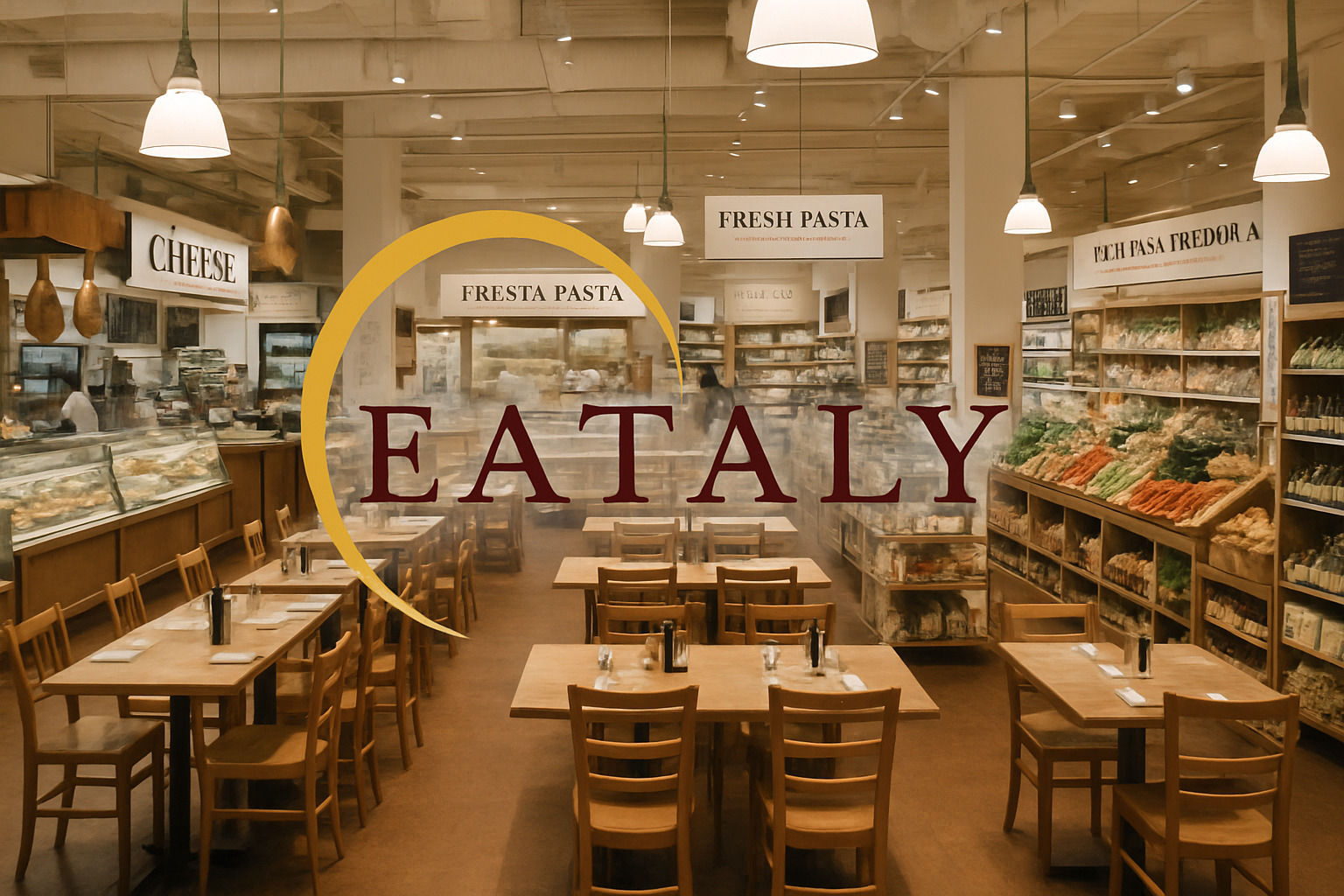 Too Good To Go Surprise Bags being prepared at Eataly, showing staff packaging unsold food items to prevent waste - eataly