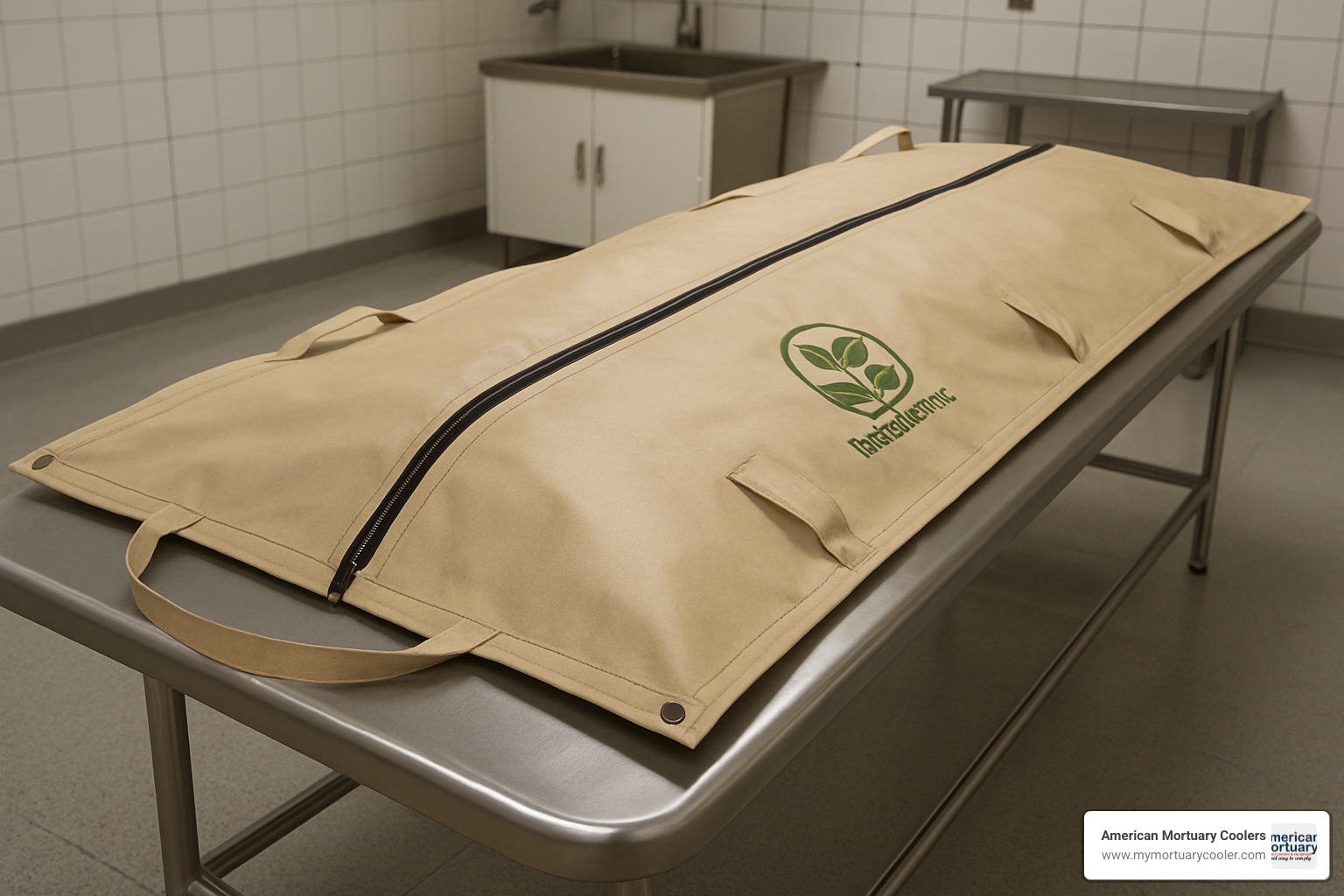 cremation-friendly eco body bag with chlorine-free construction - mortuary-mall-supply-