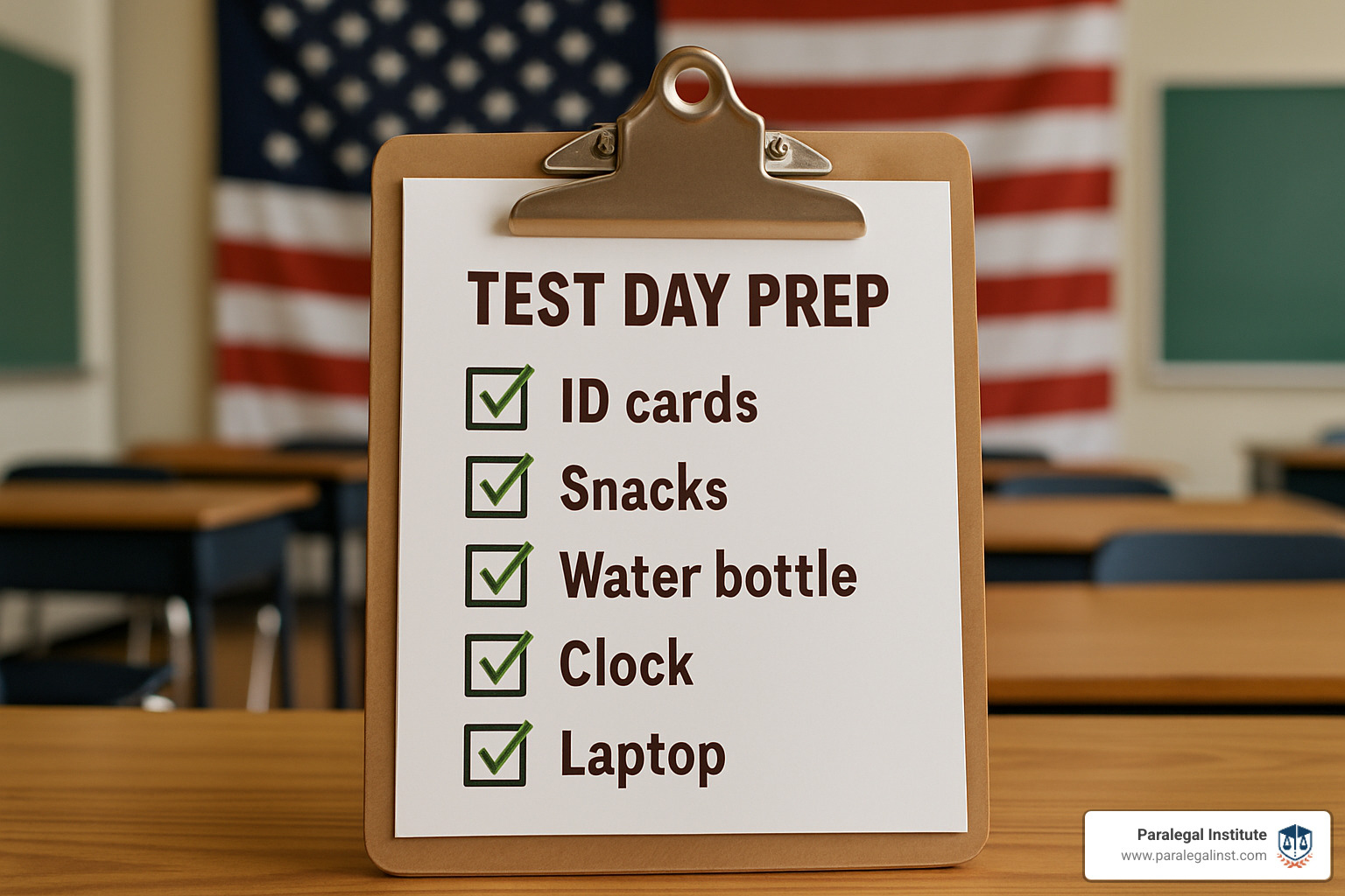 Test day preparation checklist - paralegal exam practice questions