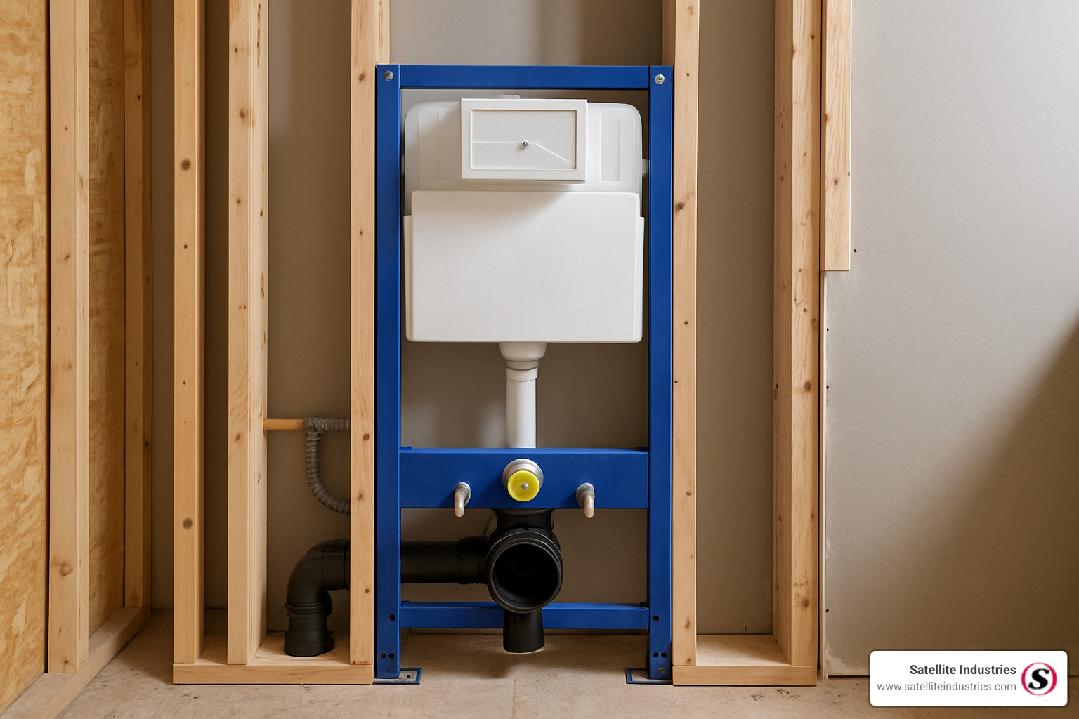 carrier frame installation in stud wall - wall-hung toilet benefits