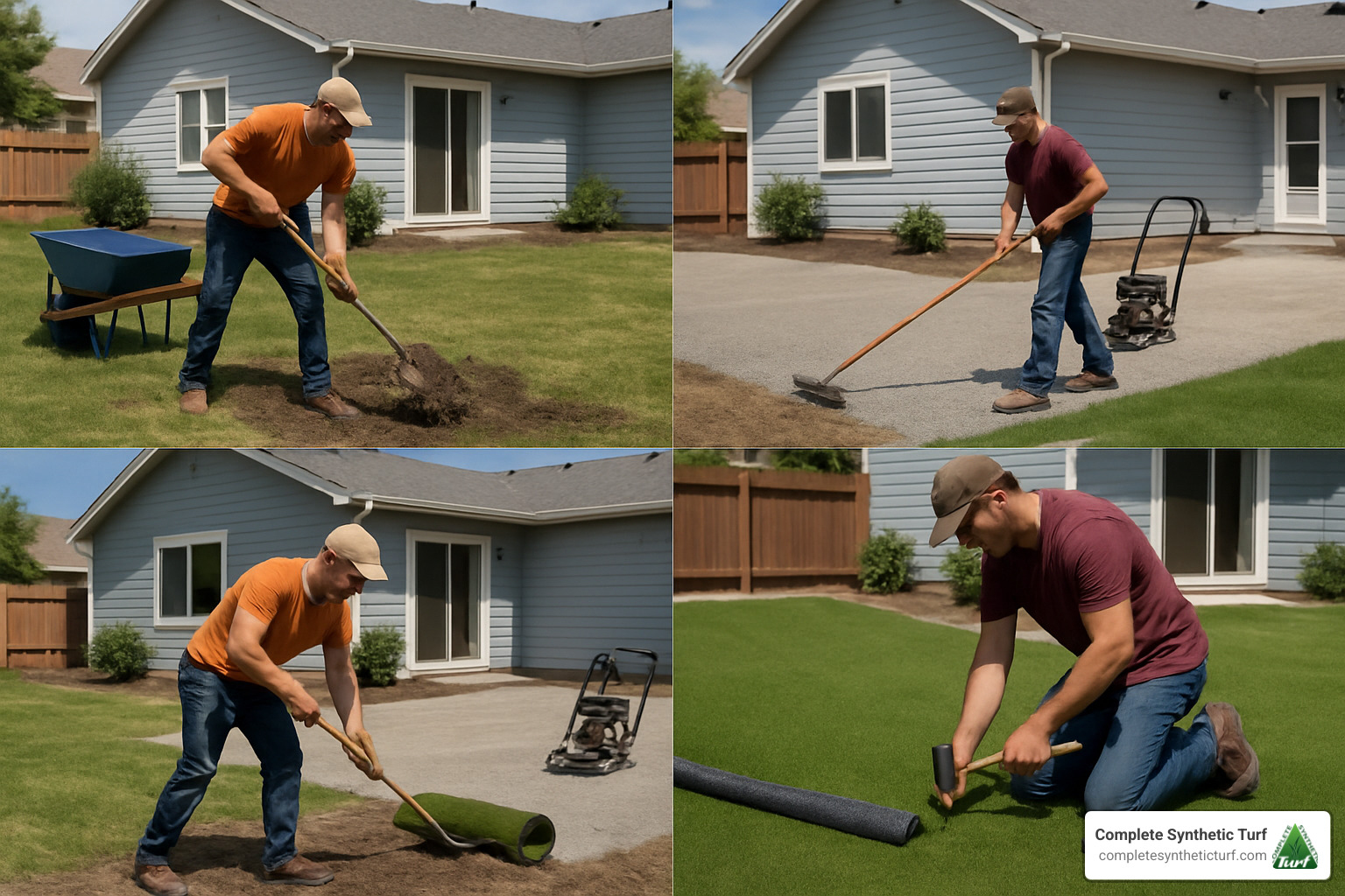 step-by-step synthetic lawn installation process - synthetic lawn melbourne