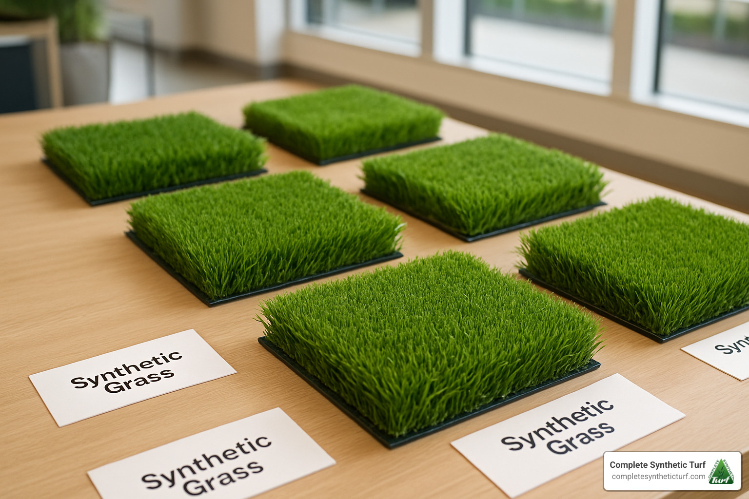 different types of synthetic grass samples - synthetic lawn melbourne