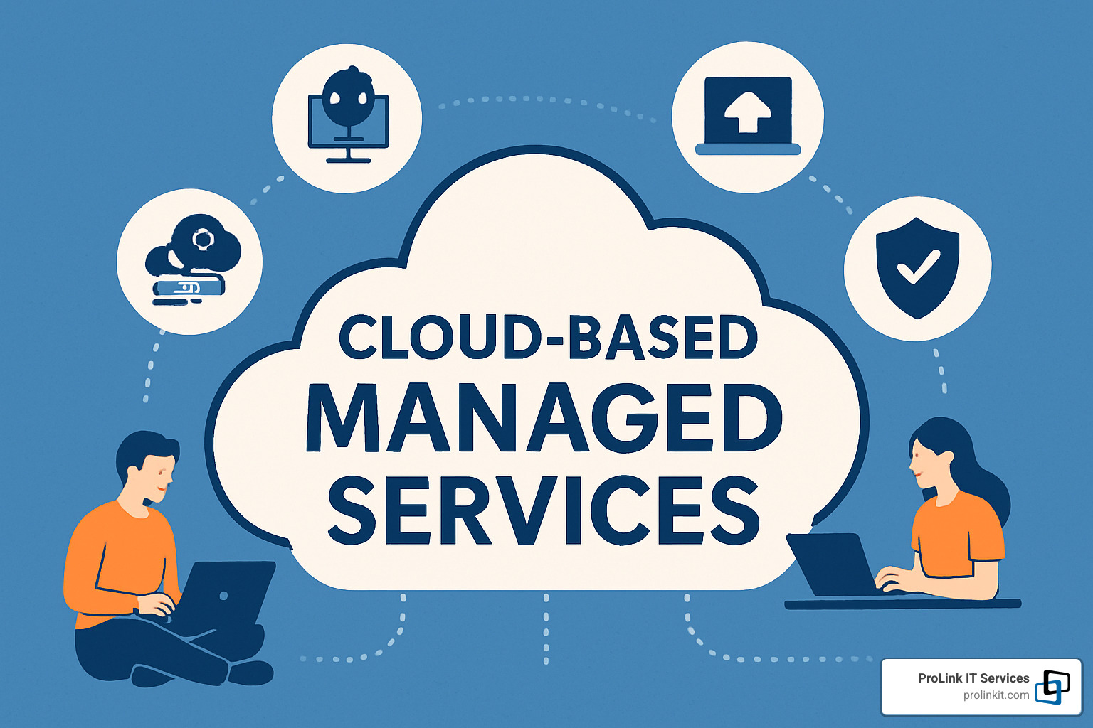 Magnifying glass examining different cloud service providers with evaluation criteria checklist - cloud based managed services