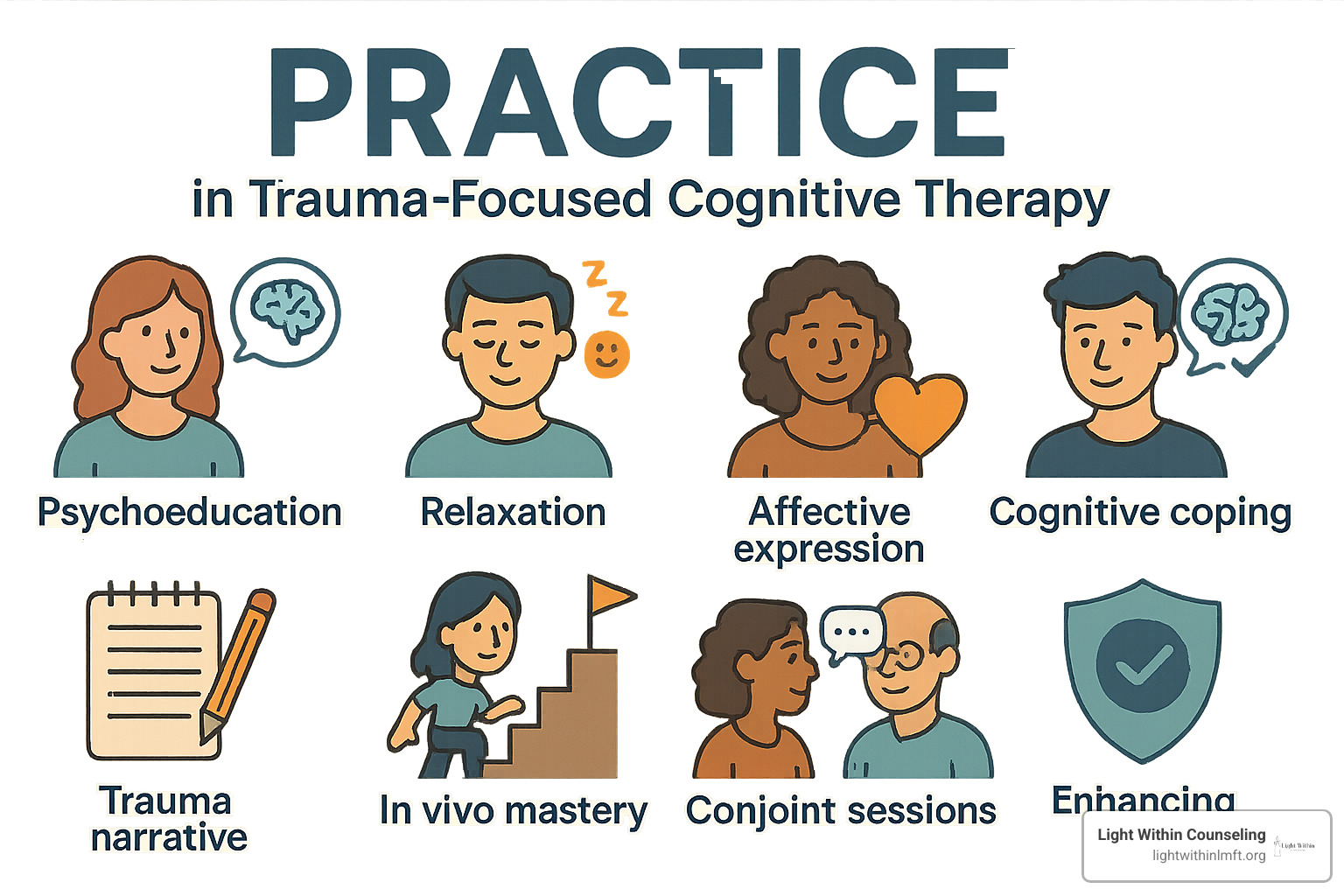 PRACTICE model components - trauma-focused cognitive therapy