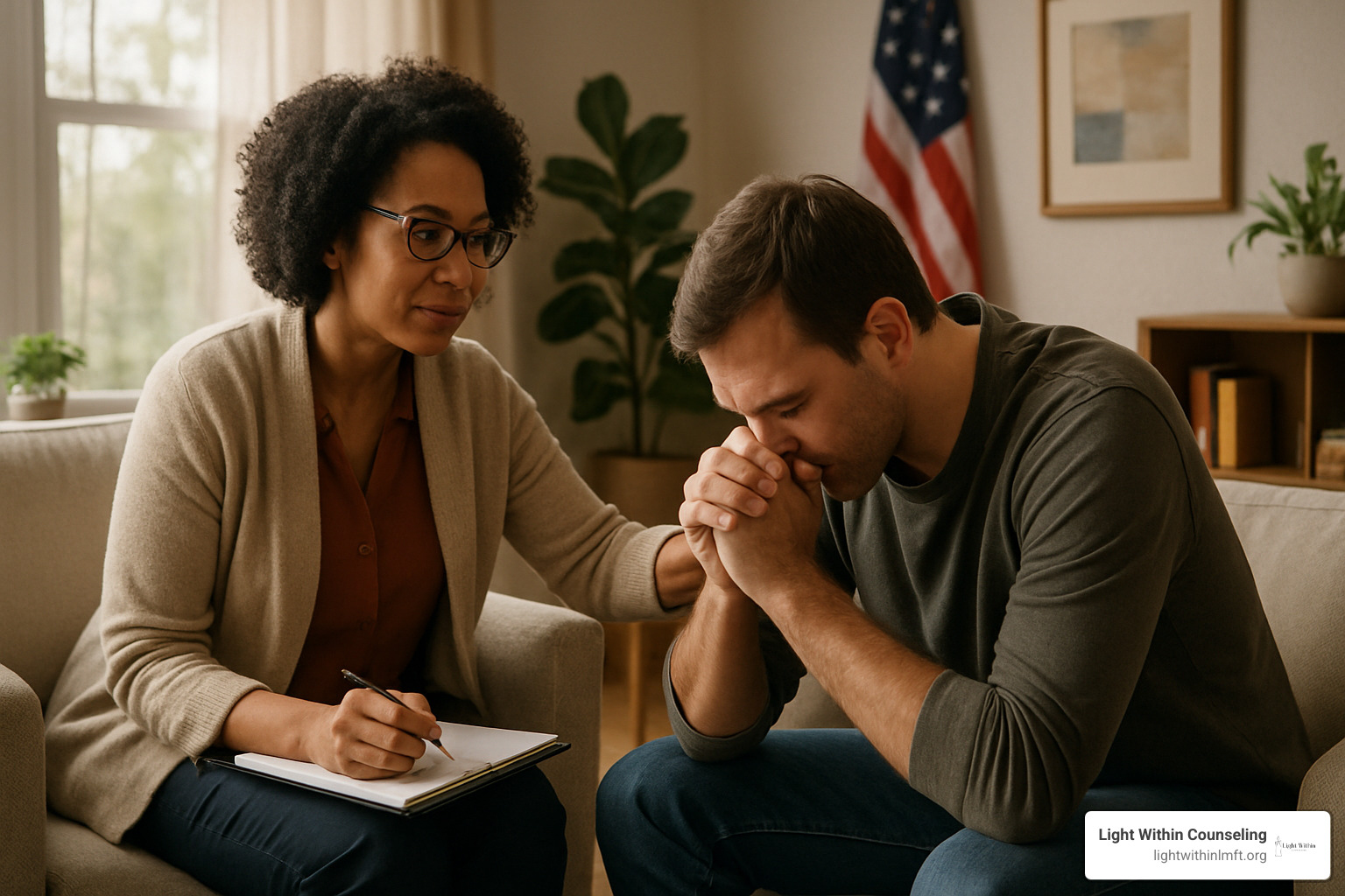 therapist and client in session - therapy for addiction recovery