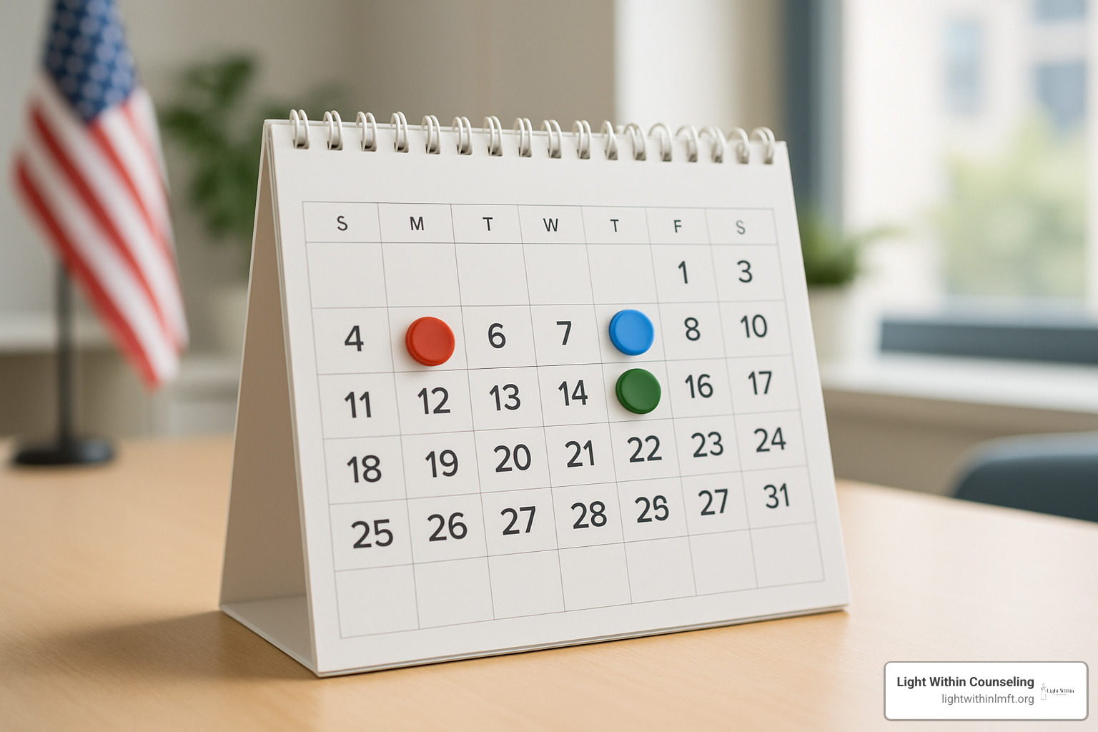 calendar with milestone chips - therapy for addiction recovery