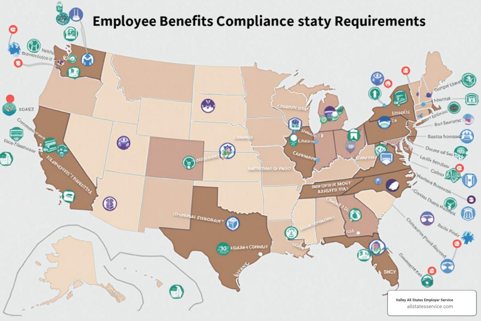 compliance requirements map - employee benefits outsourcing companies