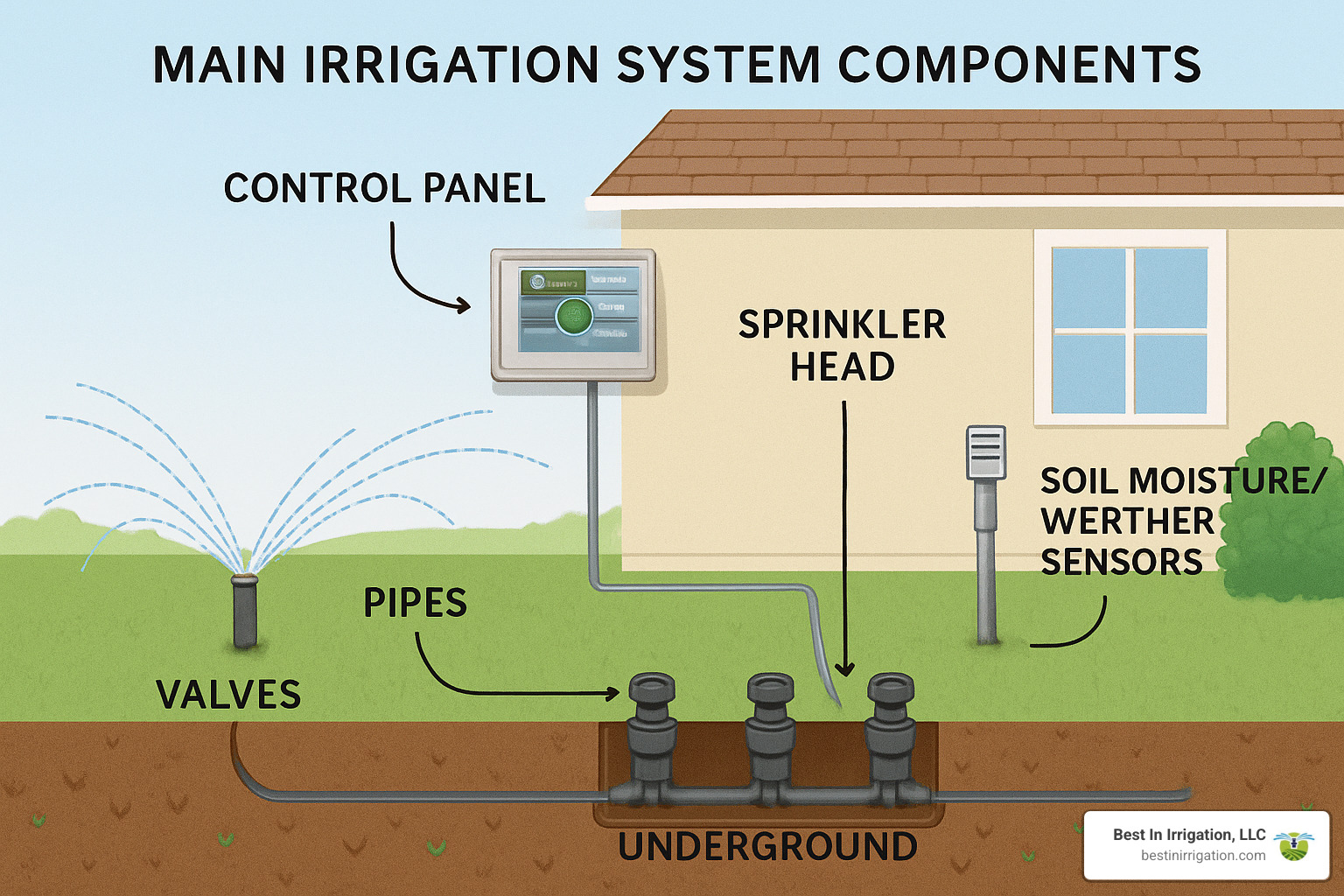 irrigation system components - sprinkler installation and repair