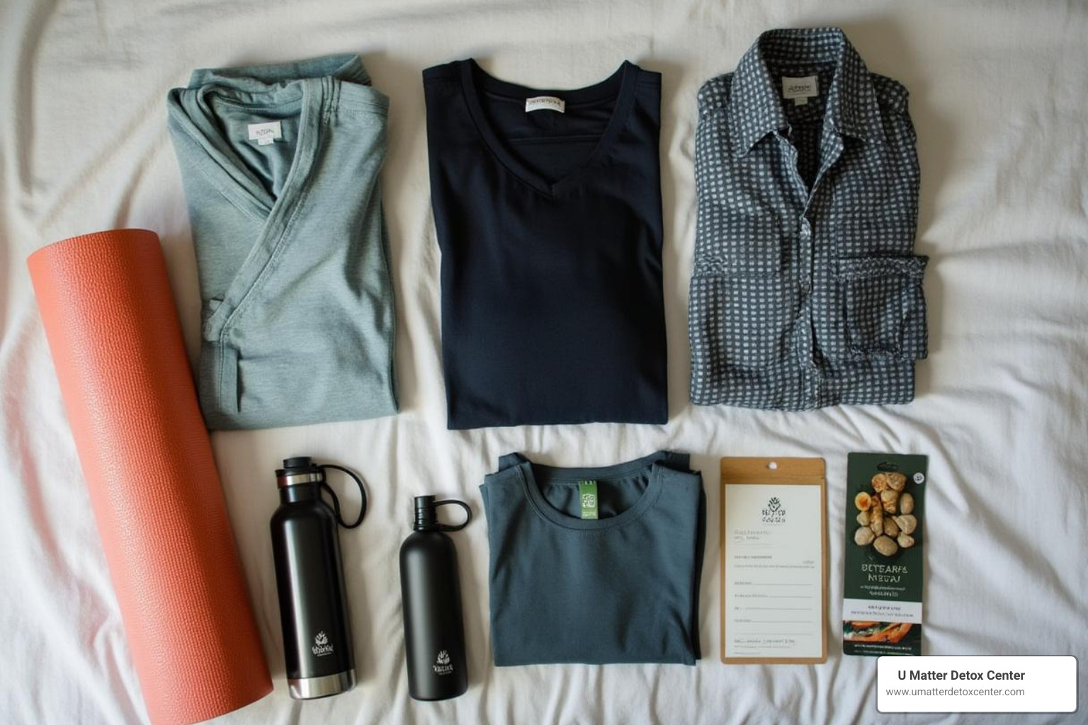 retreat-packing flat-lay - holistic mental health retreat