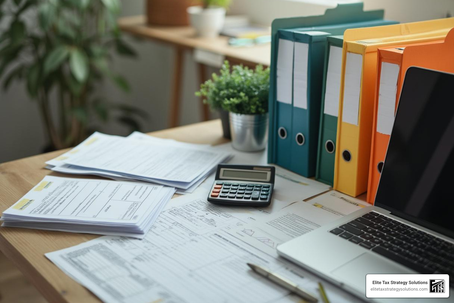 organized tax documents on desk - personal tax compliance