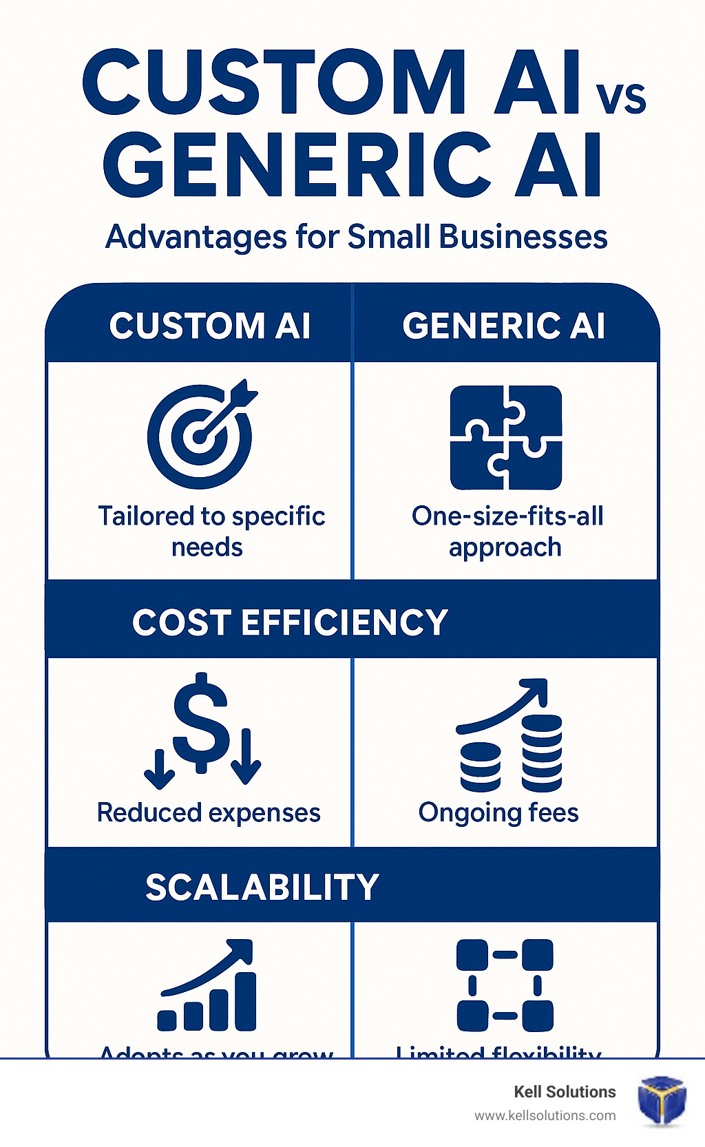 Custom AI vs Generic AI comparison for small businesses – Orange County