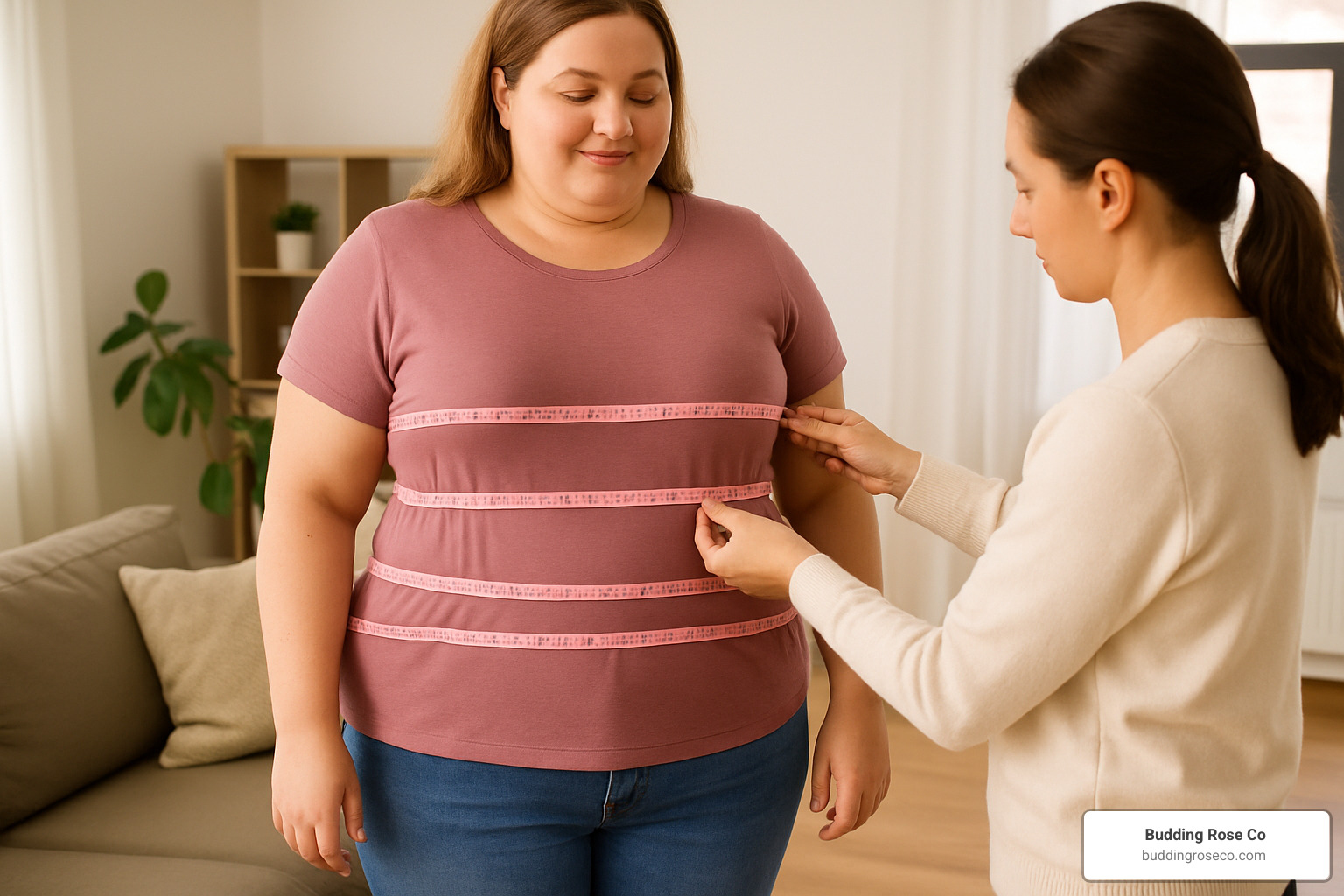 size guide measurements showing how to measure bust, waist, and hips for proper dress fitting - cute plus size maxi dresses for cheap