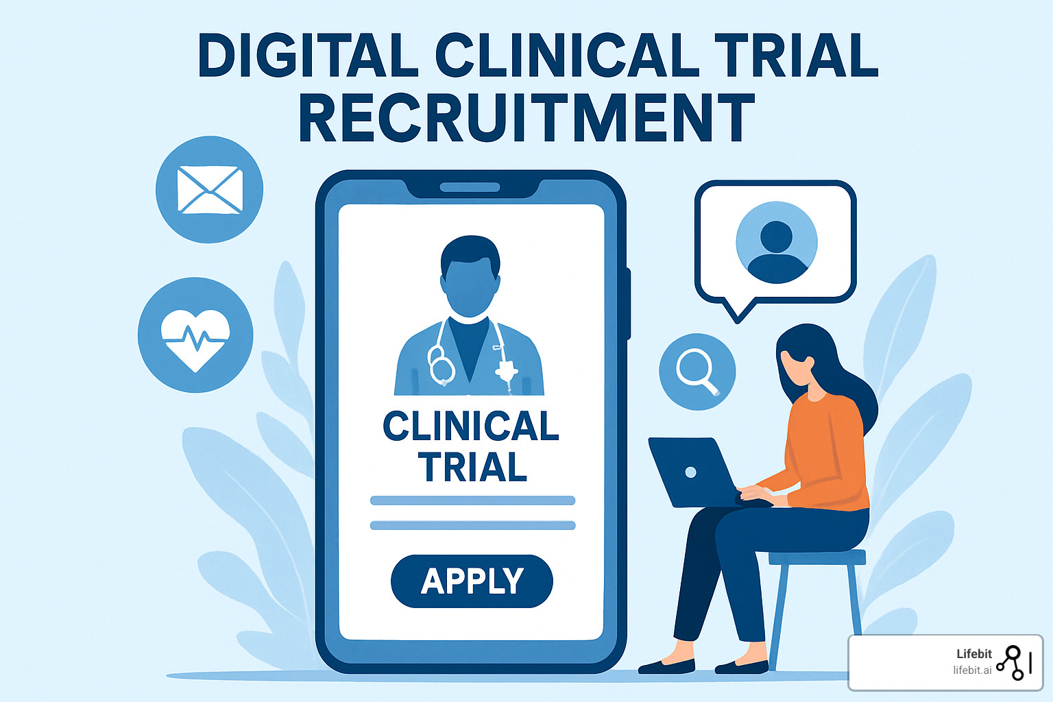 AI-powered patient matching system interface - digital clinical trial recruitment