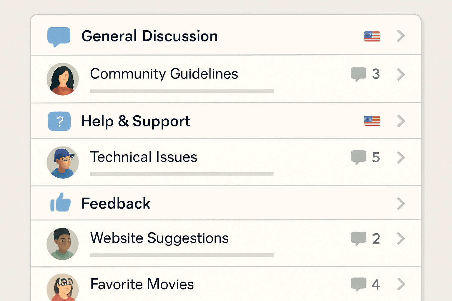 Forum categories and community sections - simpcity