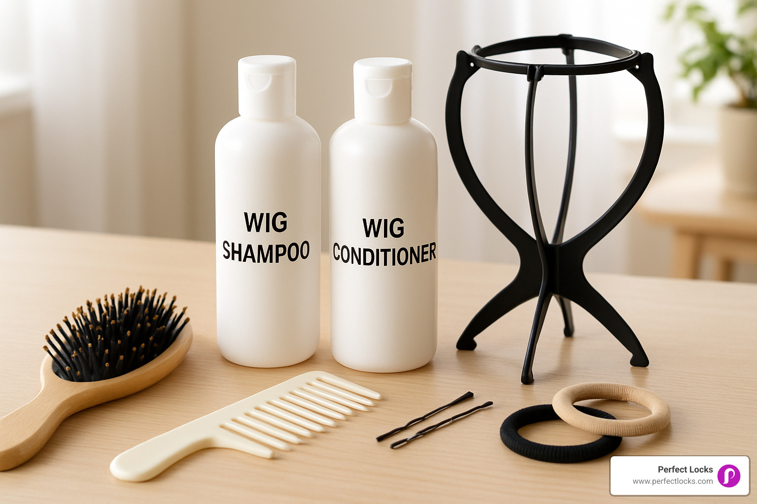 wig care kit with brushes, products, and accessories - best wigs for women