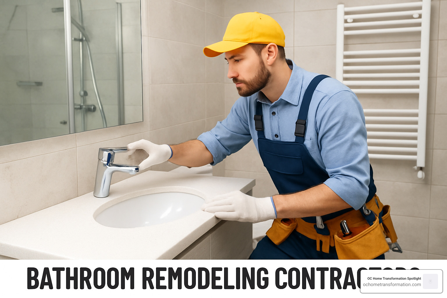 contractor reviewing permits - bathroom remodeling contractors