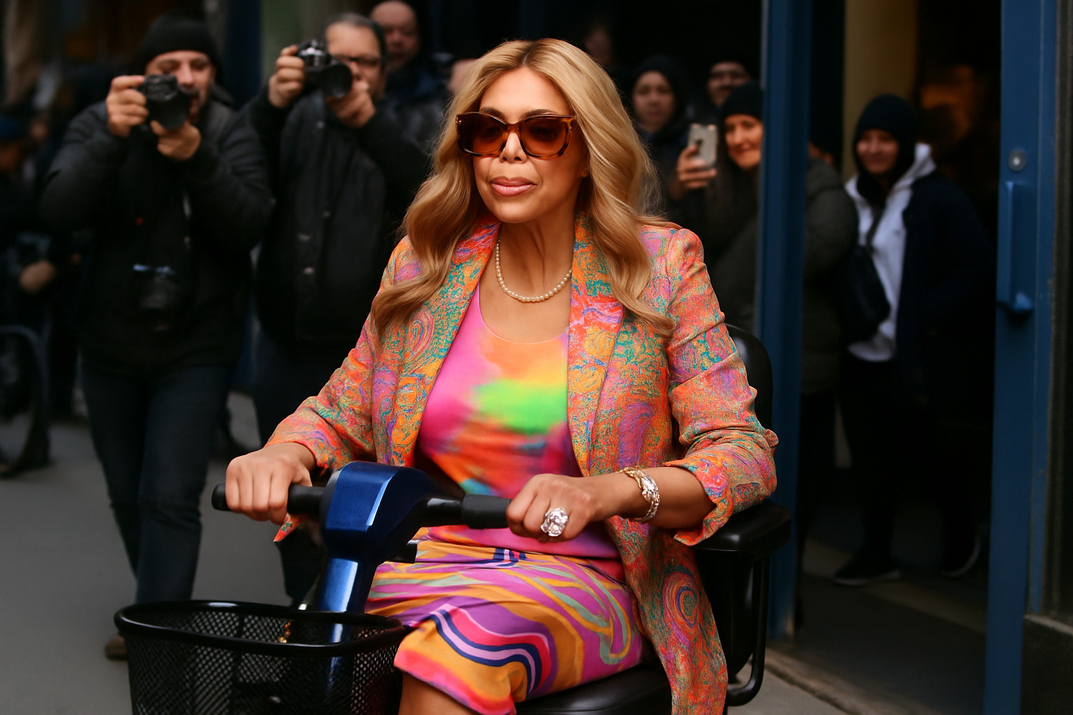 Wendy Williams leaving her studio with mobility scooter - wendy williams Wendy Williams leaving her studio with mobility scooter - wendy williams