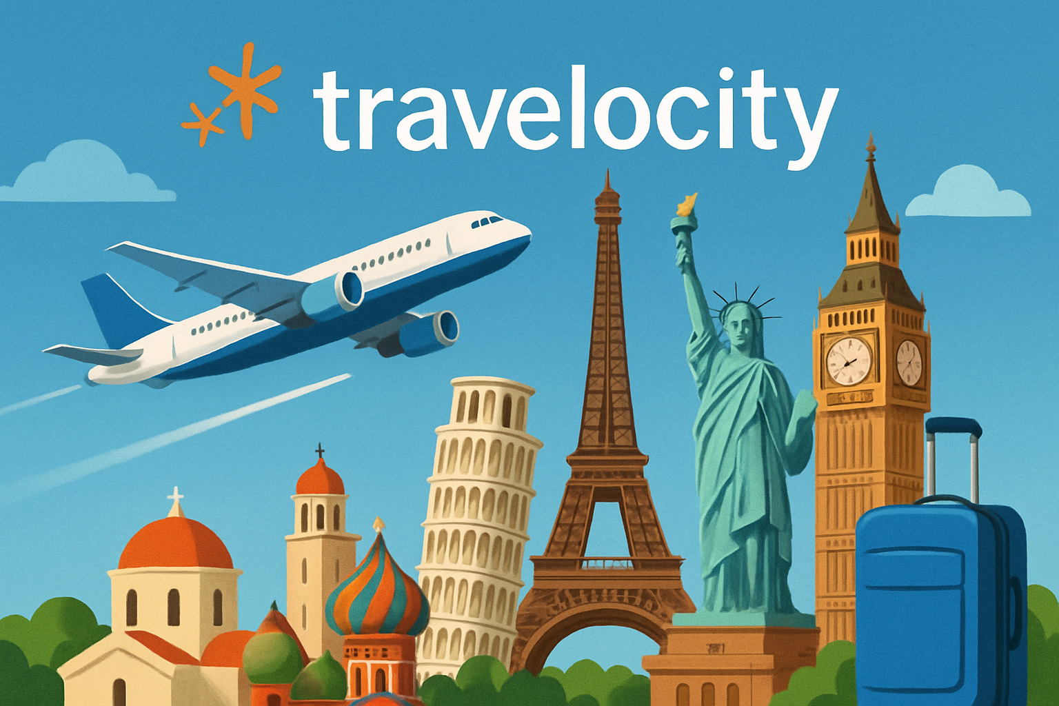 popular travel destinations collage - travelocity