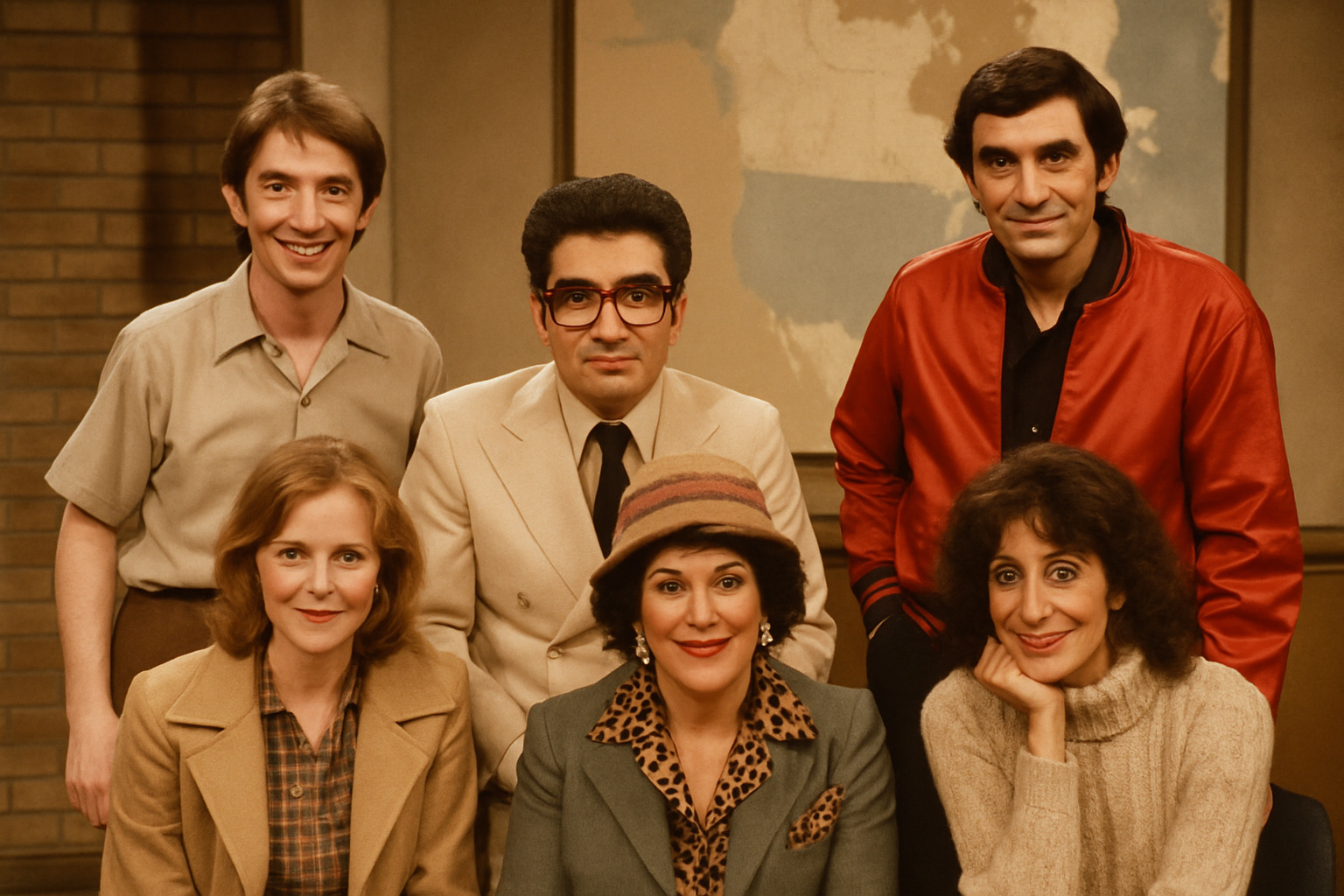 SCTV ensemble cast photo featuring Martin Short with fellow comedians - martin short SCTV ensemble cast photo featuring Martin Short with fellow comedians - martin short