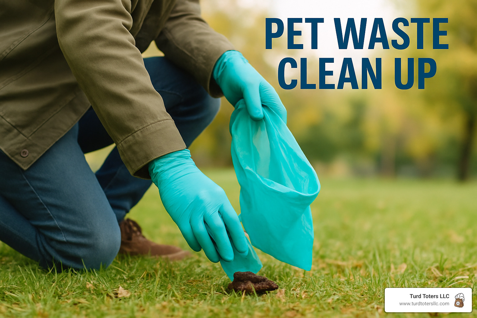 Essential pet waste cleanup tools including pooper scooper, biodegradable bags, gloves, and enzymatic cleaner - pet waste clean up