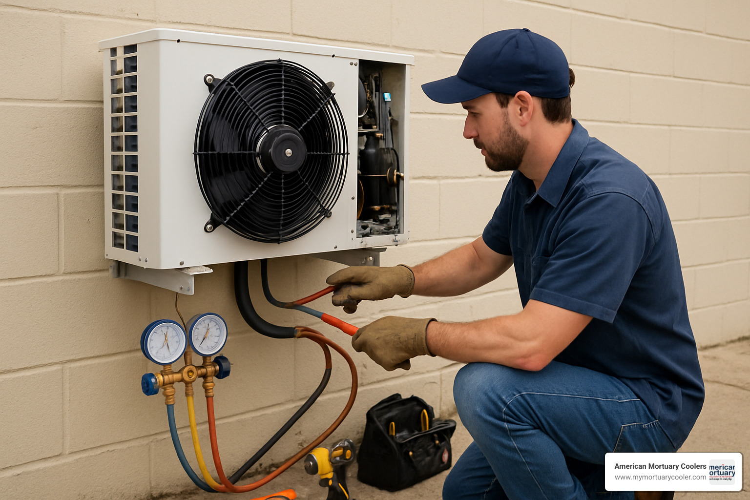 condensing unit installation - build walk in freezer