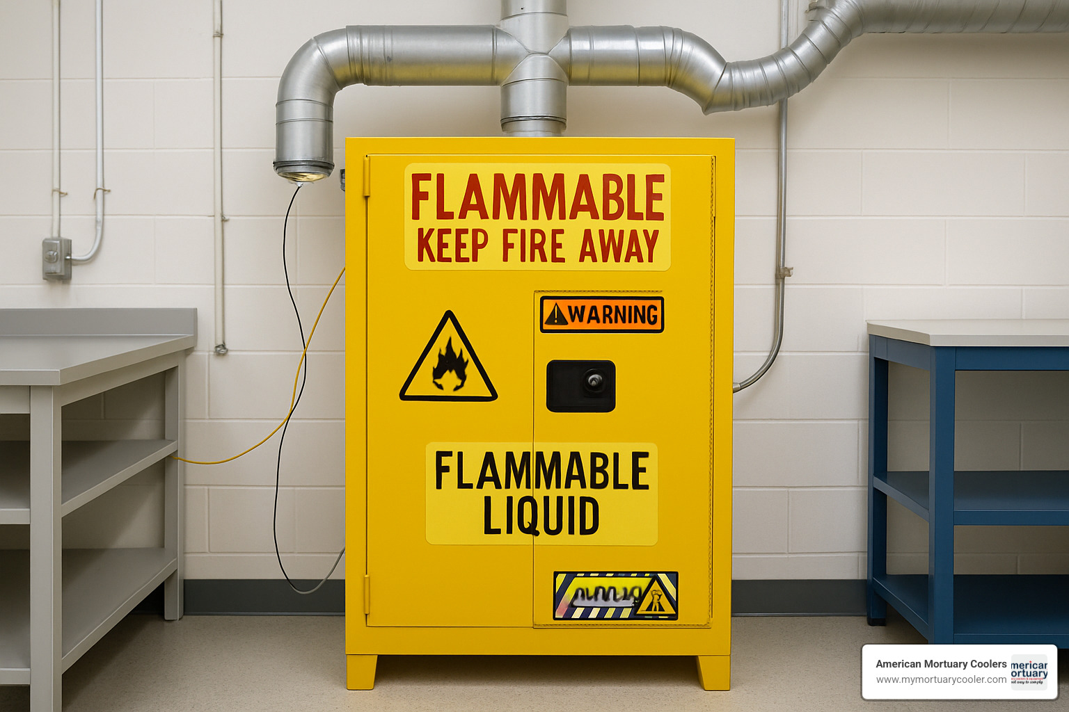 Flammable liquid storage cabinet with proper ventilation and grounding - isopropanol safety data sheet
