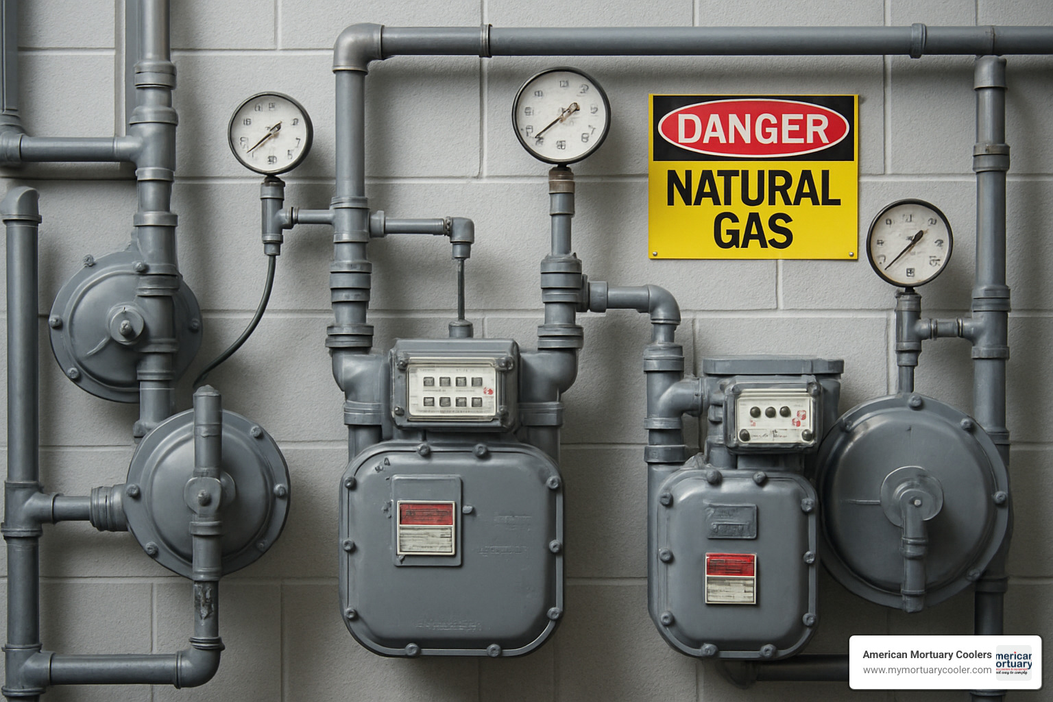 Gas meters and measurement equipment setup in industrial facility - holland supply