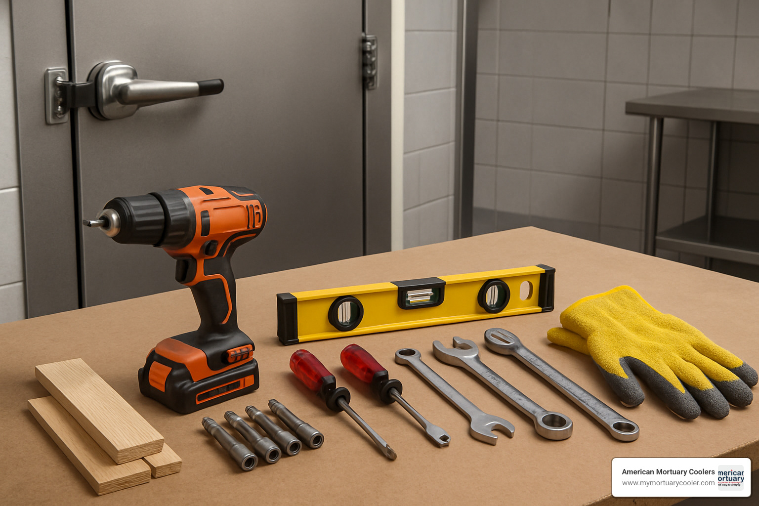 Installation tools for walk-in freezer door replacement - walk in freezer door replacement